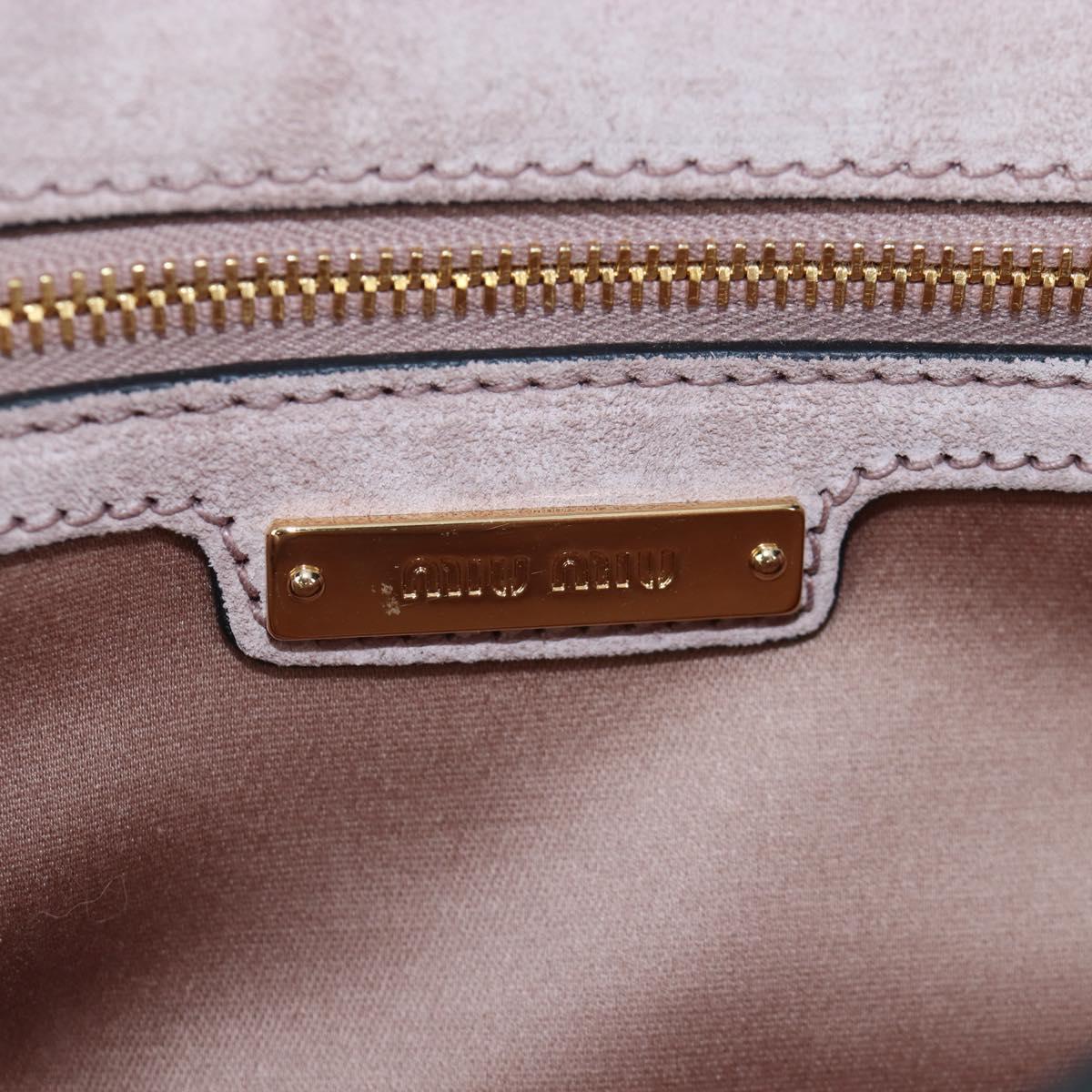Miu Miu Shoulder Bag Leather Pink Gold 5BH087 Auth 207201M