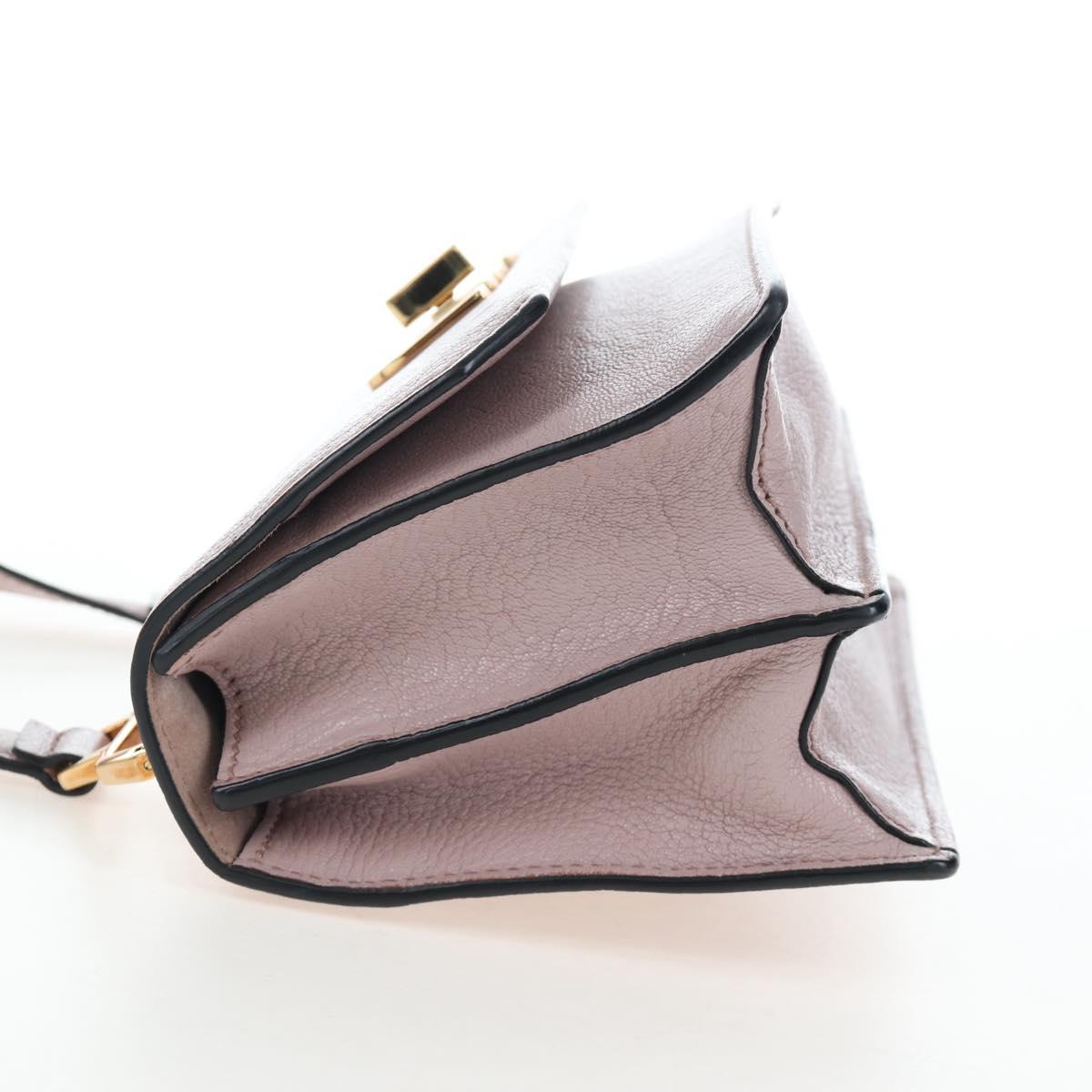 Miu Miu Shoulder Bag Leather Pink Gold 5BH087 Auth 207201M