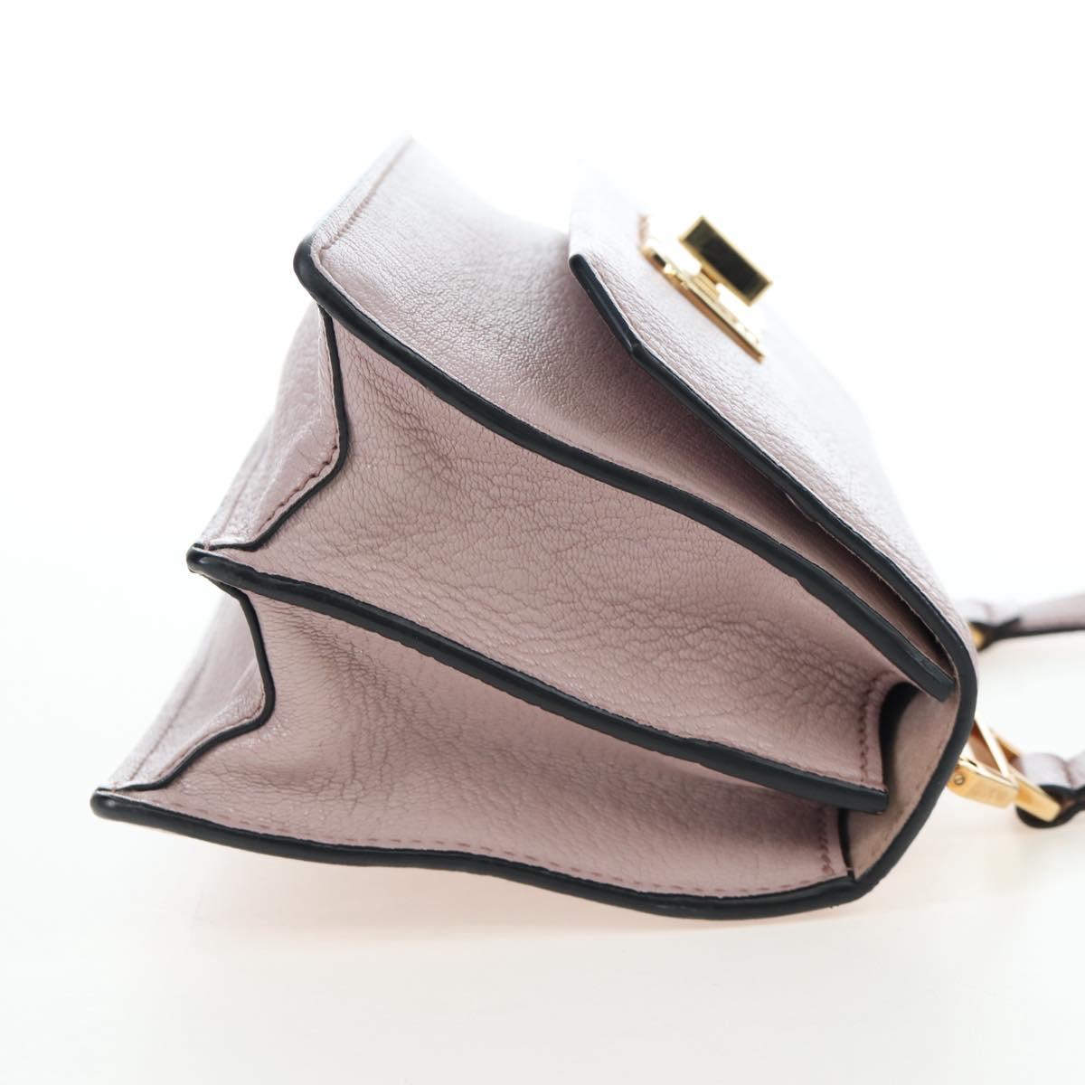 Miu Miu Shoulder Bag Leather Pink Gold 5BH087 Auth 207201M