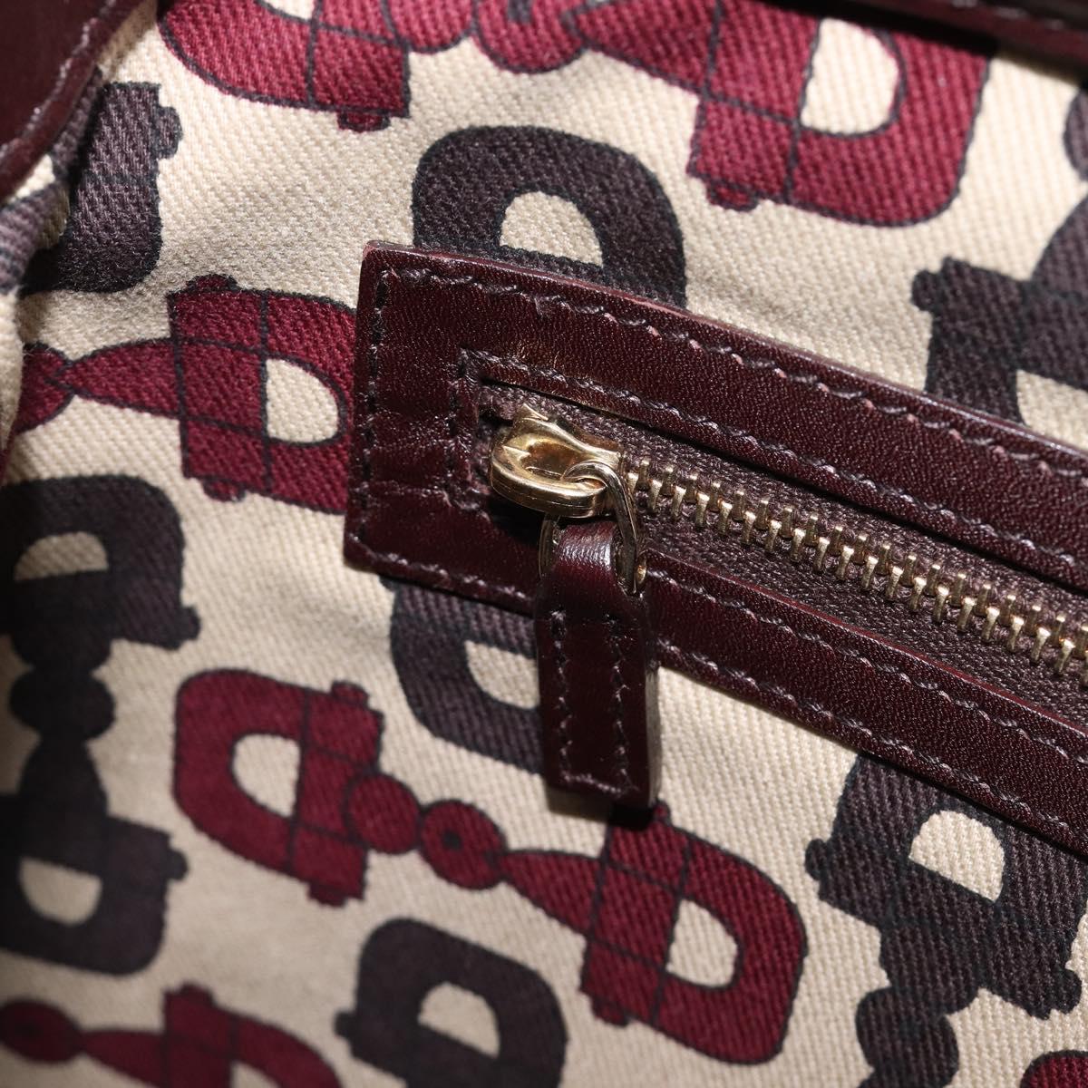 GUCCI GG Canvas Guccissima Shoulder Bag Leather Wine Red 145826 Auth 207202V