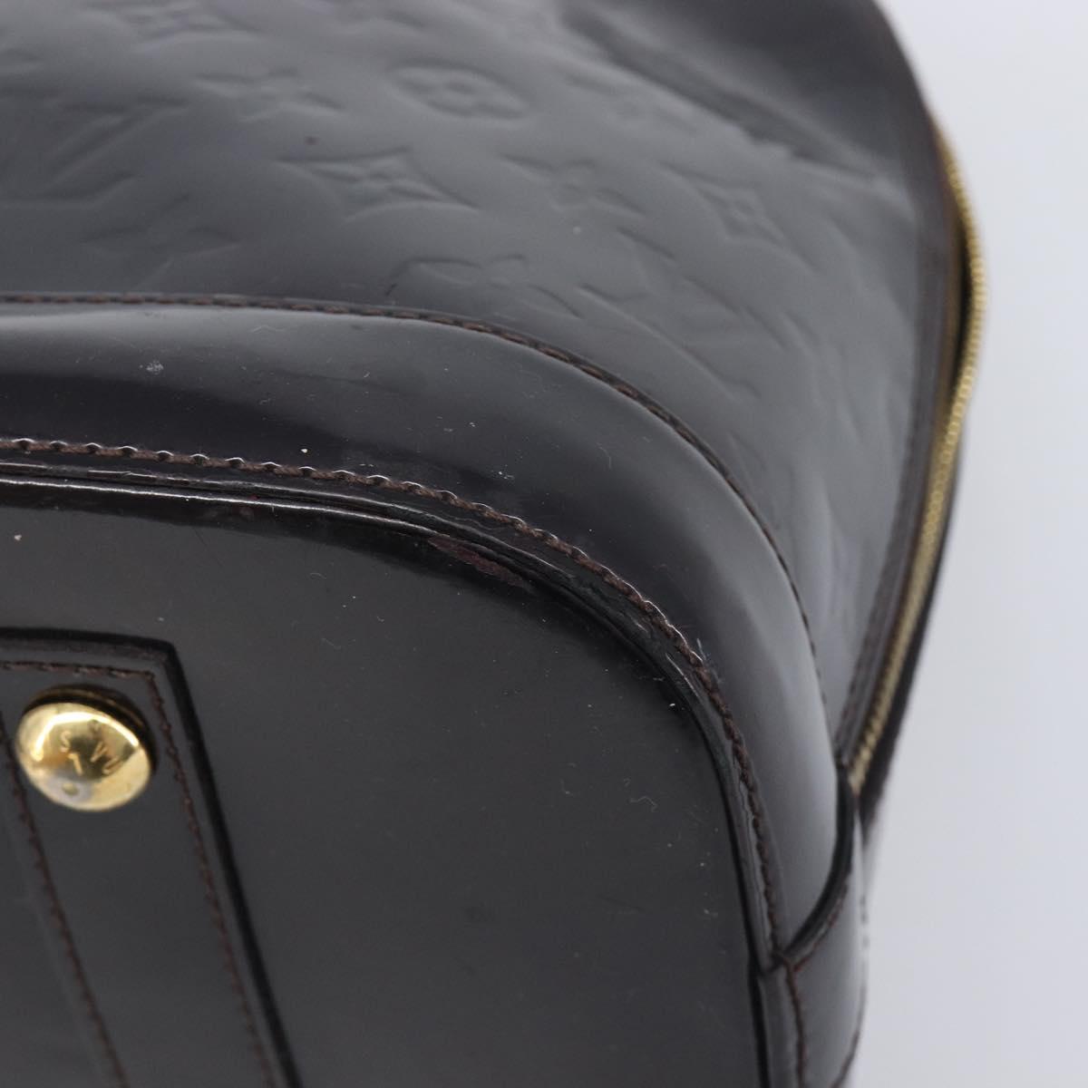LOUIS VUITTON Monogram Vernis Alma GM Hand Bag Amarante M93595 LV Auth 207207