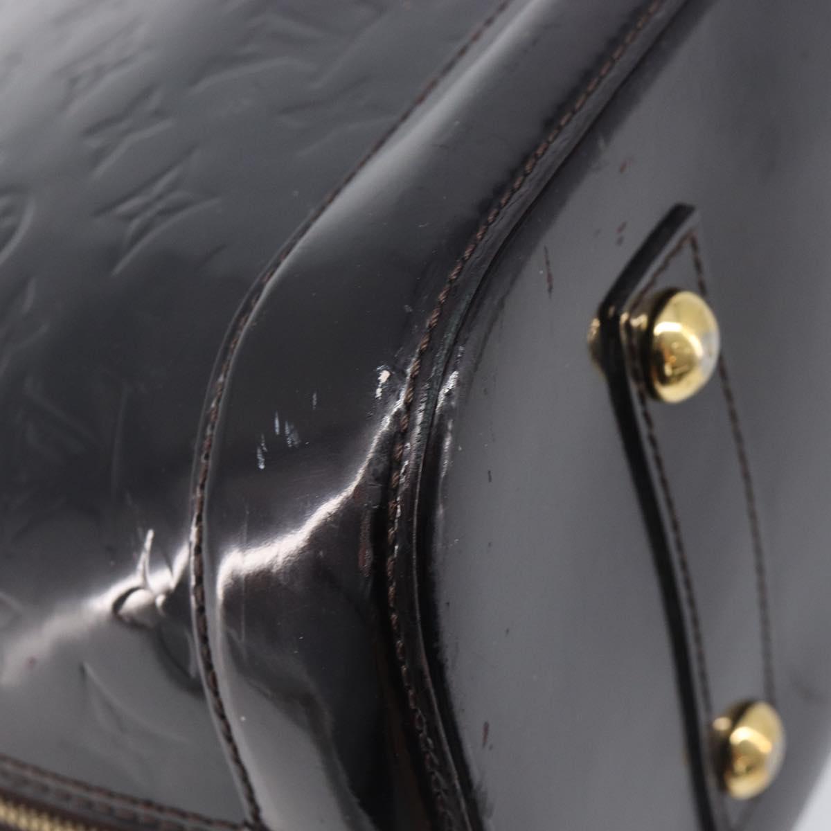 LOUIS VUITTON Monogram Vernis Alma GM Hand Bag Amarante M93595 LV Auth 207207