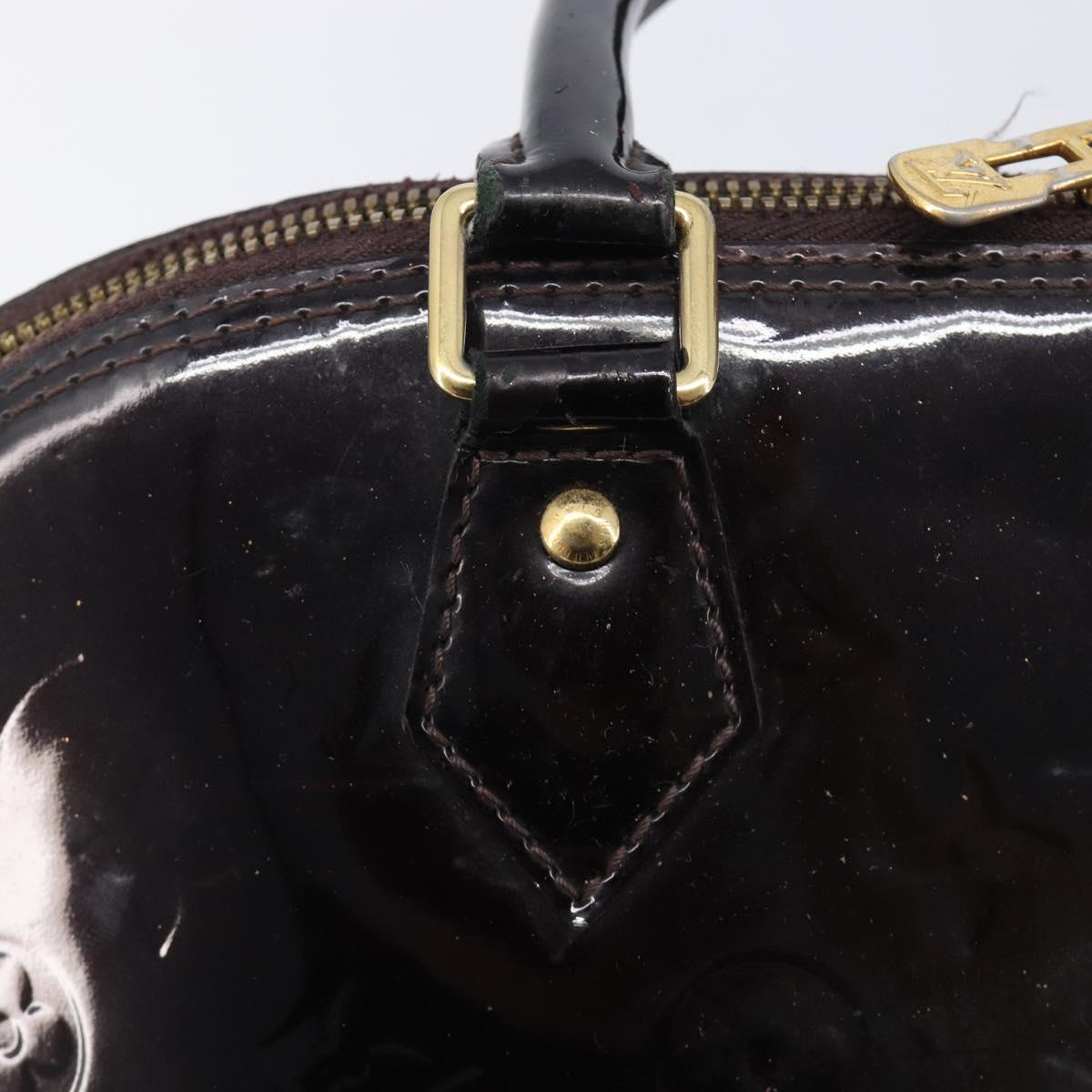 LOUIS VUITTON Monogram Vernis Alma GM Hand Bag Amarante M93595 LV Auth 207207
