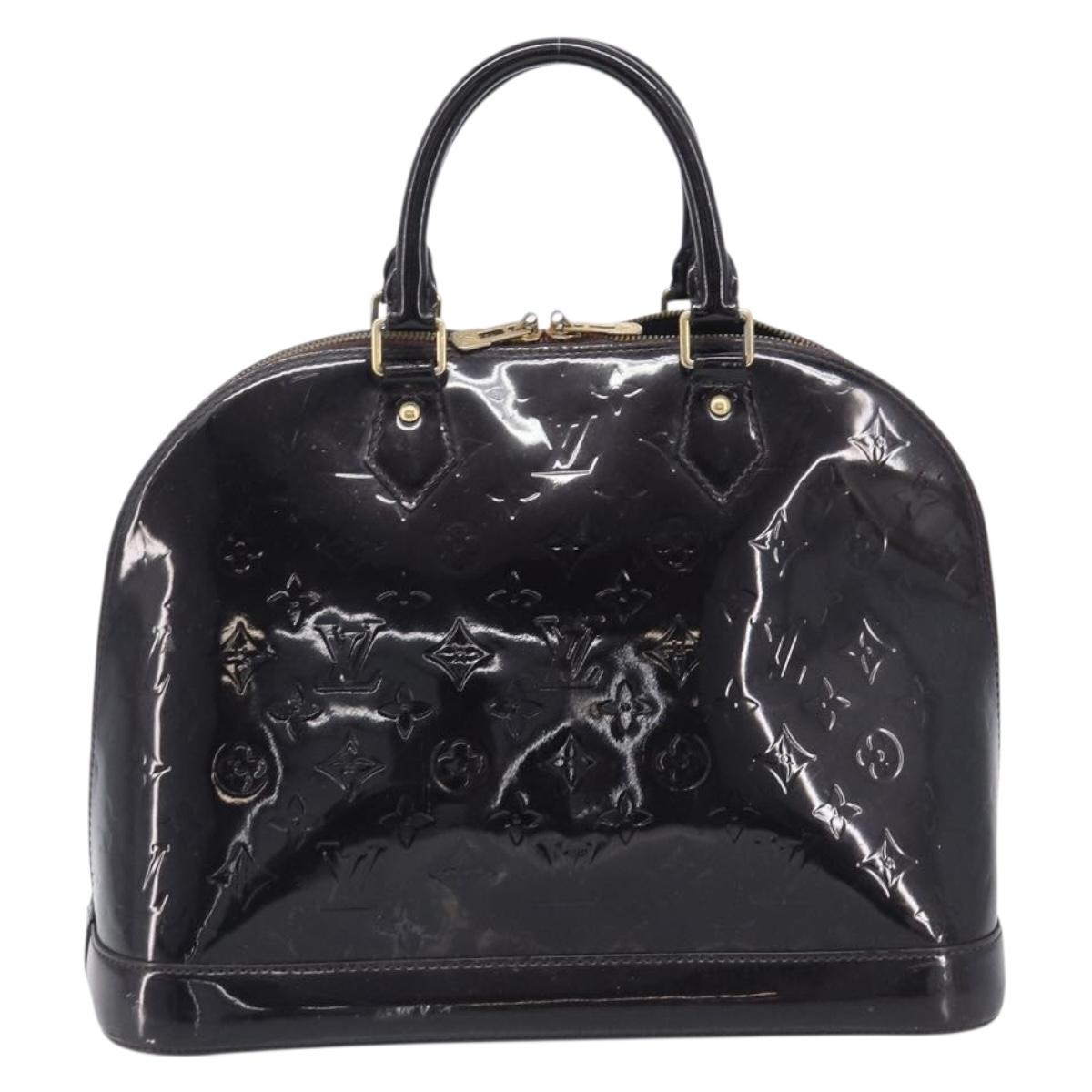 LOUIS VUITTON Monogram Vernis Alma GM Hand Bag Amarante M93595 LV Auth 207207