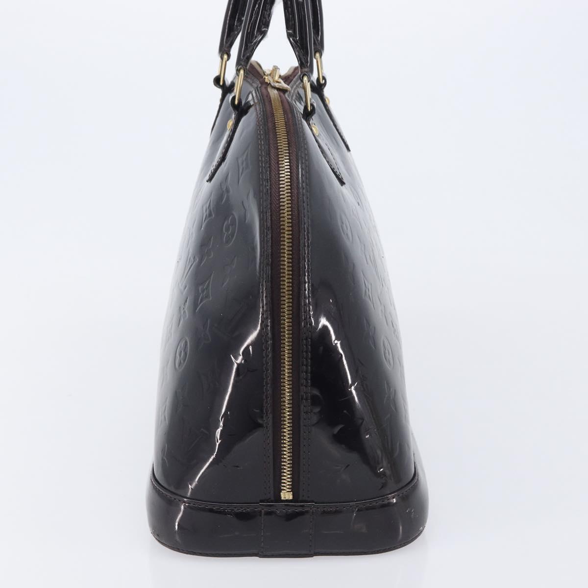 LOUIS VUITTON Monogram Vernis Alma GM Hand Bag Amarante M93595 LV Auth 207207