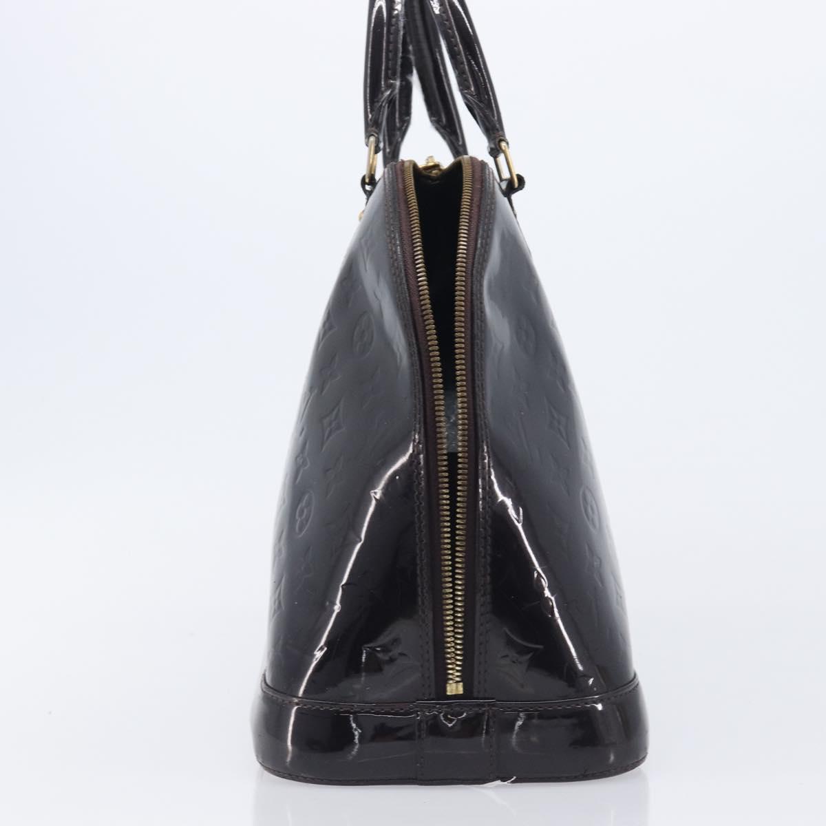 LOUIS VUITTON Monogram Vernis Alma GM Hand Bag Amarante M93595 LV Auth 207207