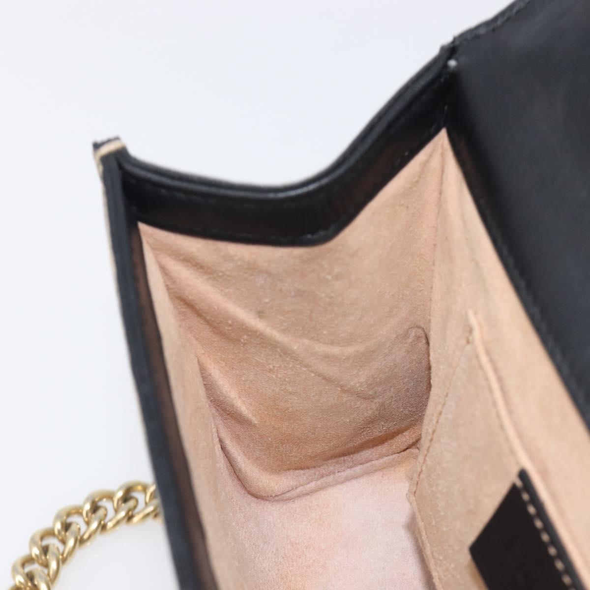 GUCCI GG Supreme Padlock Chain Shoulder Bag PVC Beige Gold 409487 Auth 207224A