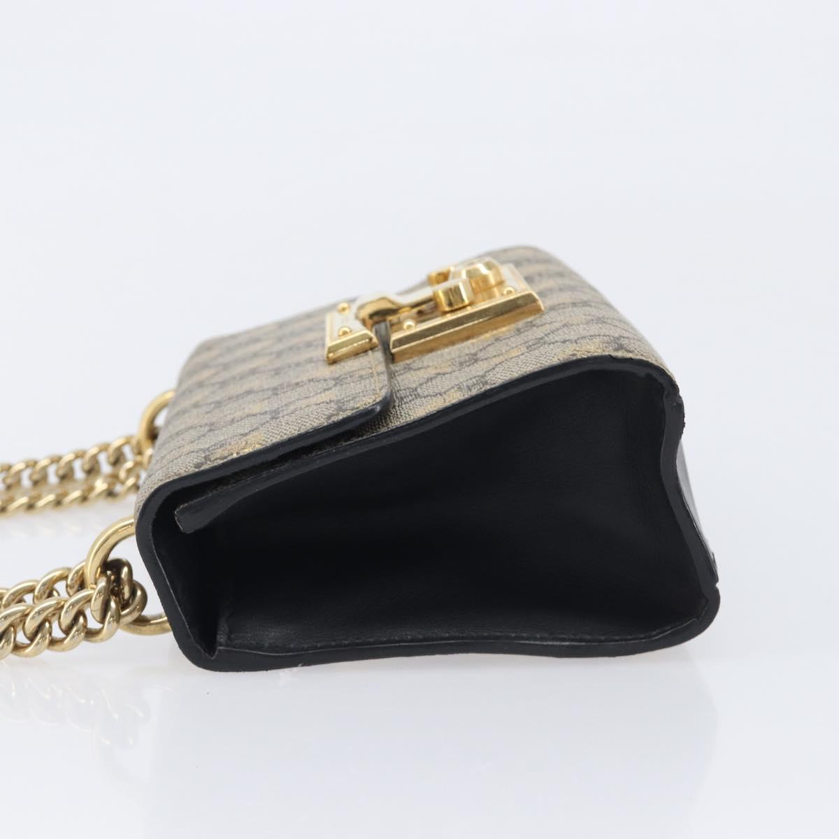 GUCCI GG Supreme Padlock Chain Shoulder Bag PVC Beige Gold 409487 Auth 207224A