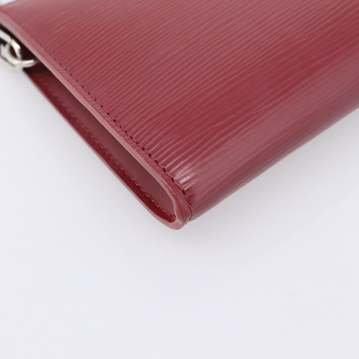 LOUIS VUITTON Epi Pochette Accessoires Accessory Wine Red M5298M Auth 207241A