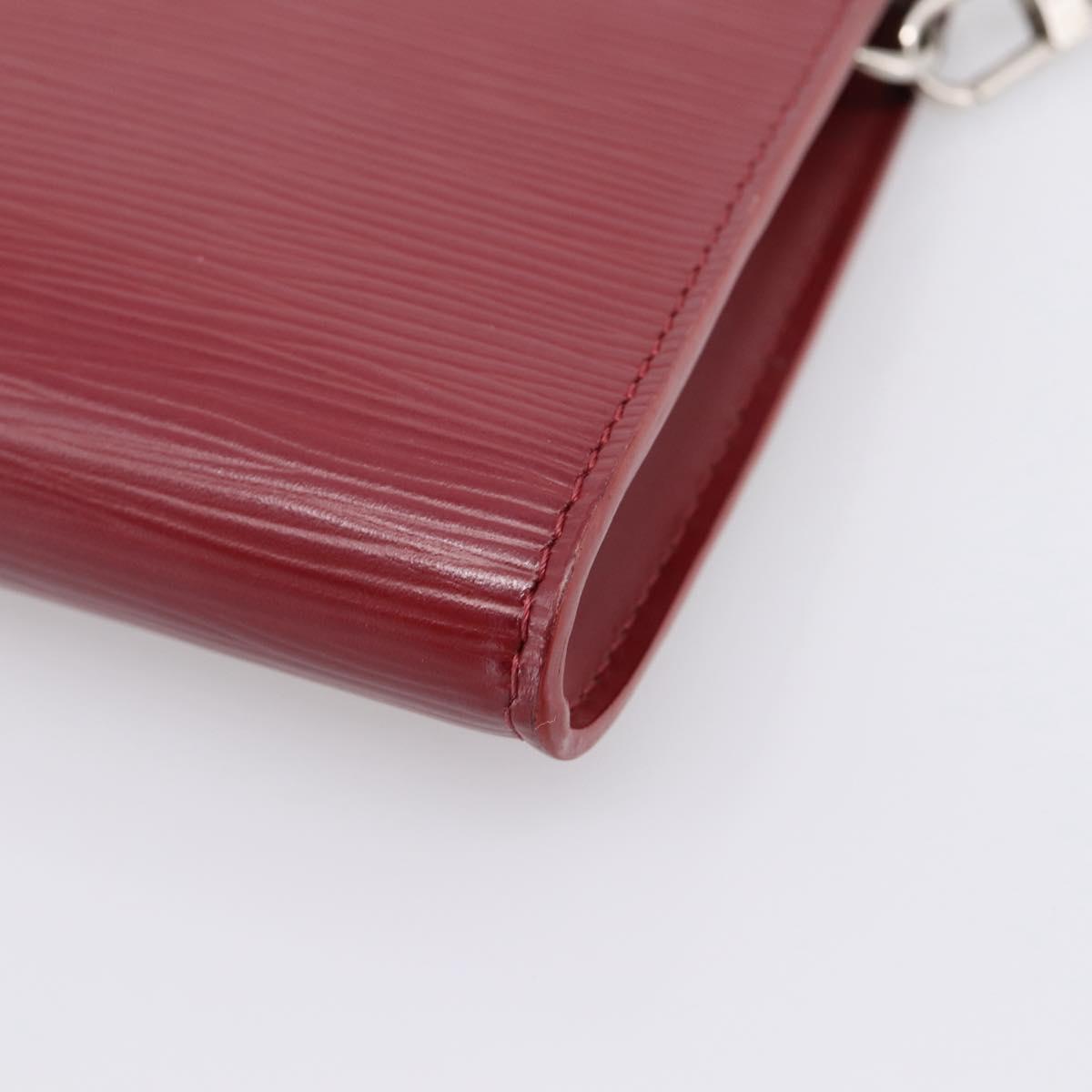 LOUIS VUITTON Epi Pochette Accessoires Accessory Wine Red M5298M Auth 207241A