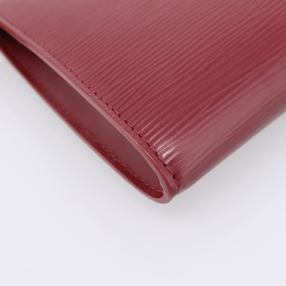 LOUIS VUITTON Epi Pochette Accessoires Accessory Wine Red M5298M Auth 207241A