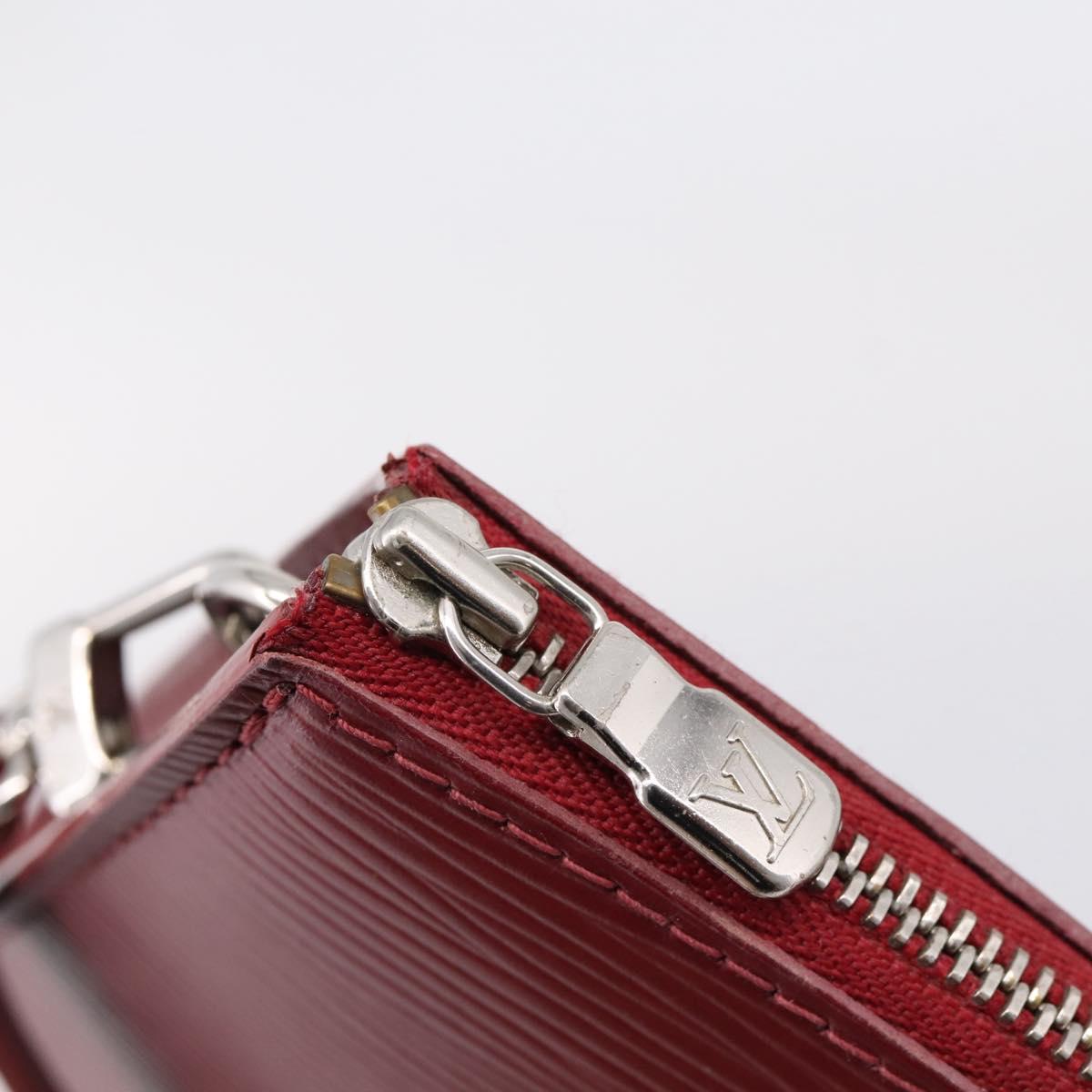 LOUIS VUITTON Epi Pochette Accessoires Accessory Wine Red M5298M Auth 207241A
