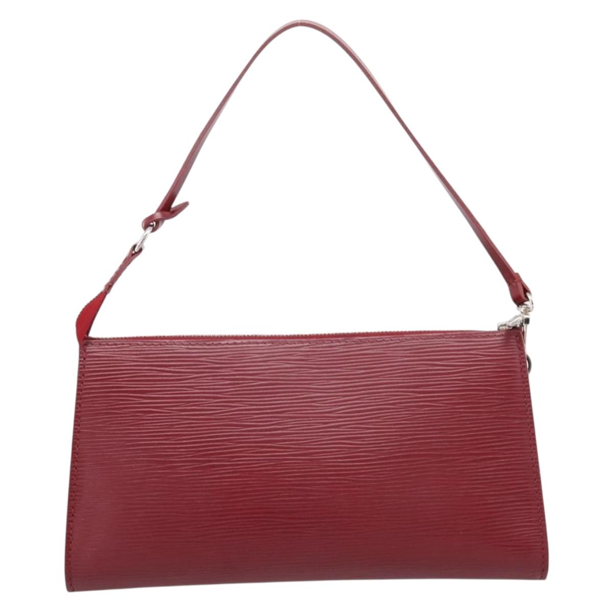 LOUIS VUITTON Epi Pochette Accessoires Accessory Wine Red M5298M Auth 207241A