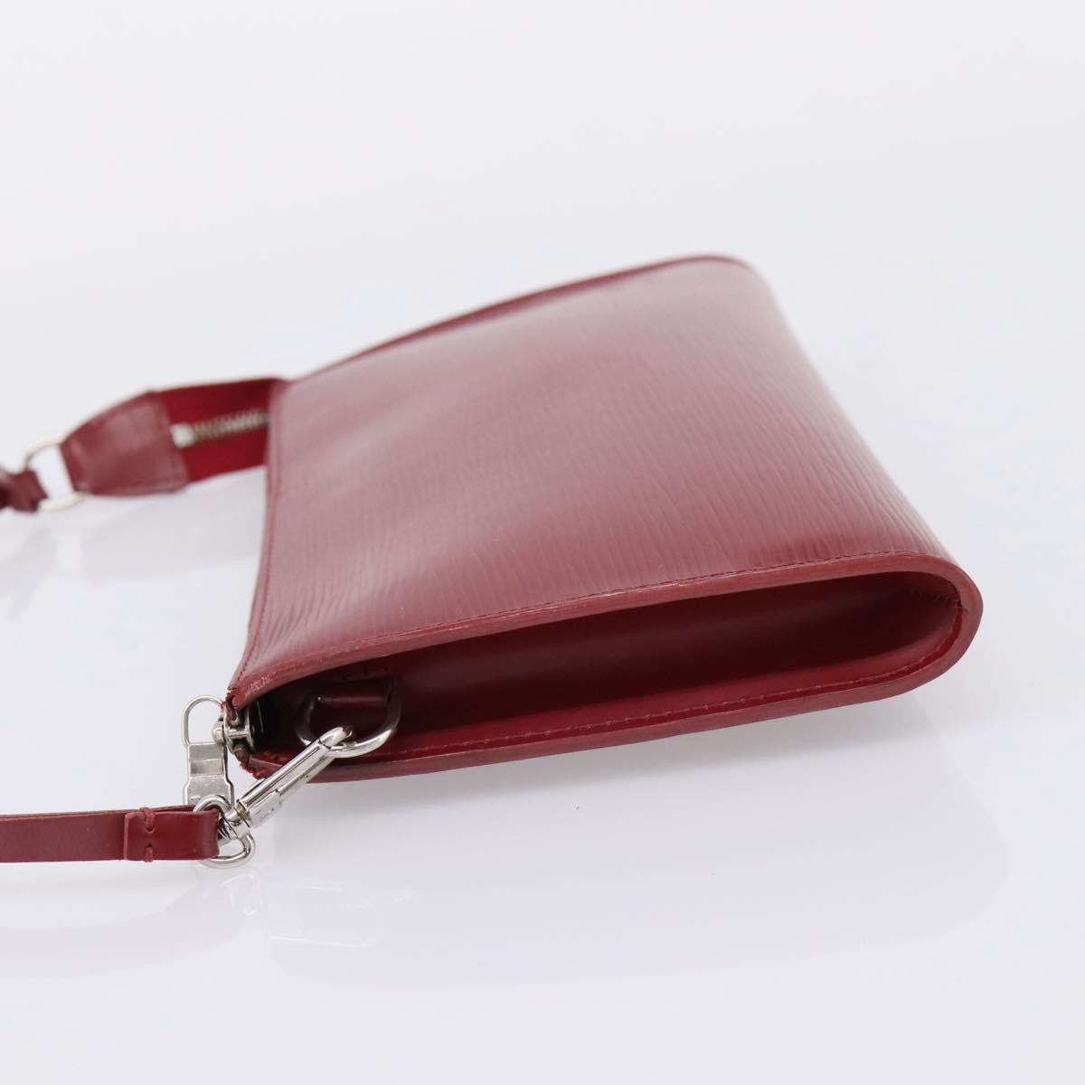 LOUIS VUITTON Epi Pochette Accessoires Accessory Wine Red M5298M Auth 207241A