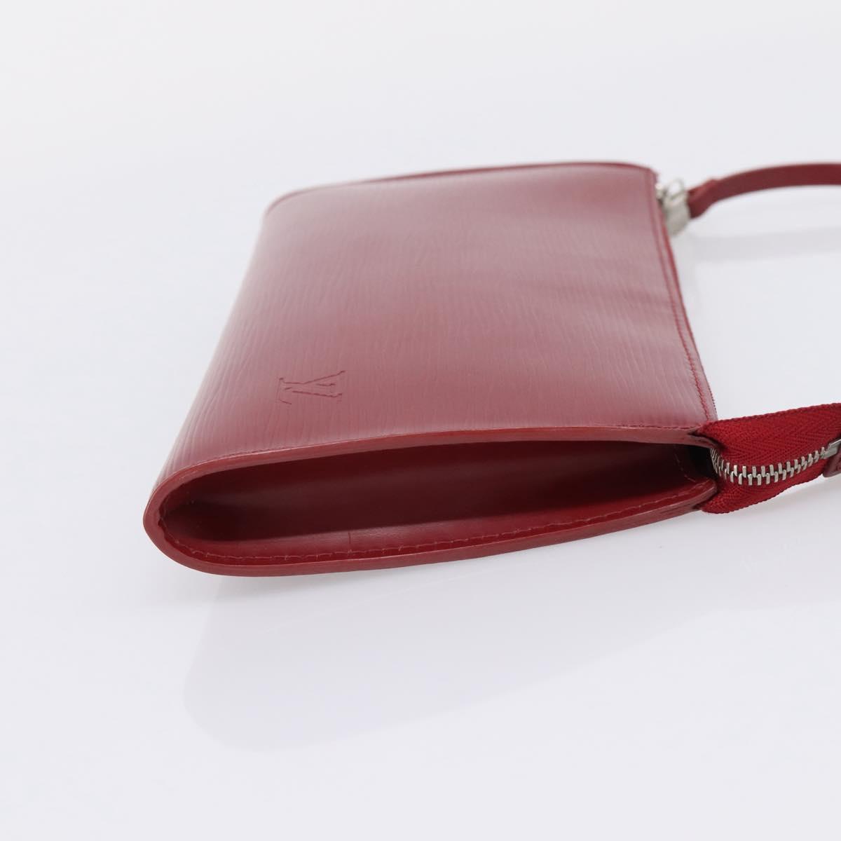 LOUIS VUITTON Epi Pochette Accessoires Accessory Wine Red M5298M Auth 207241A