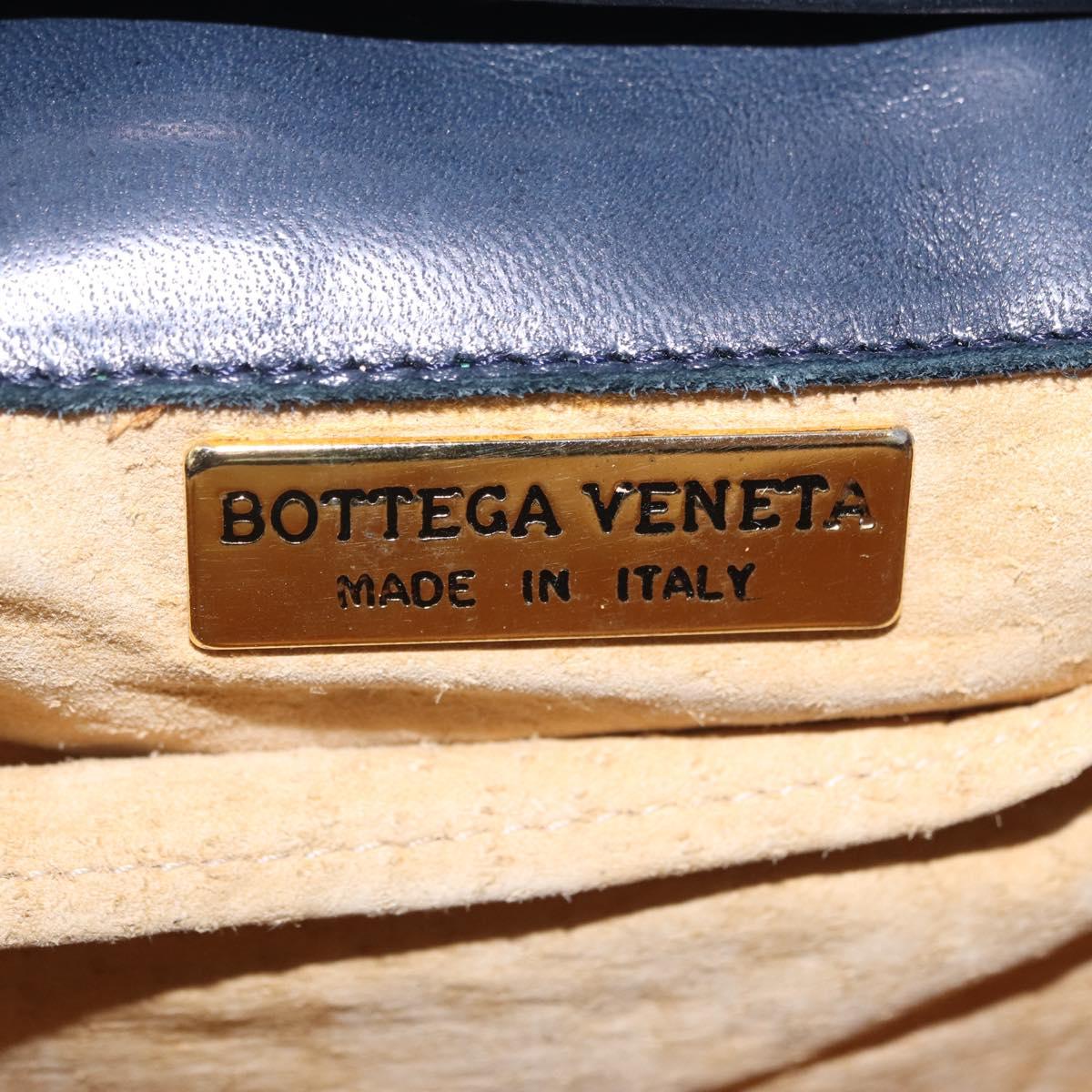 Bottega Veneta INTRECCIATO Shoulder Bag Leather Green Red Gold tone Auth 207251A
