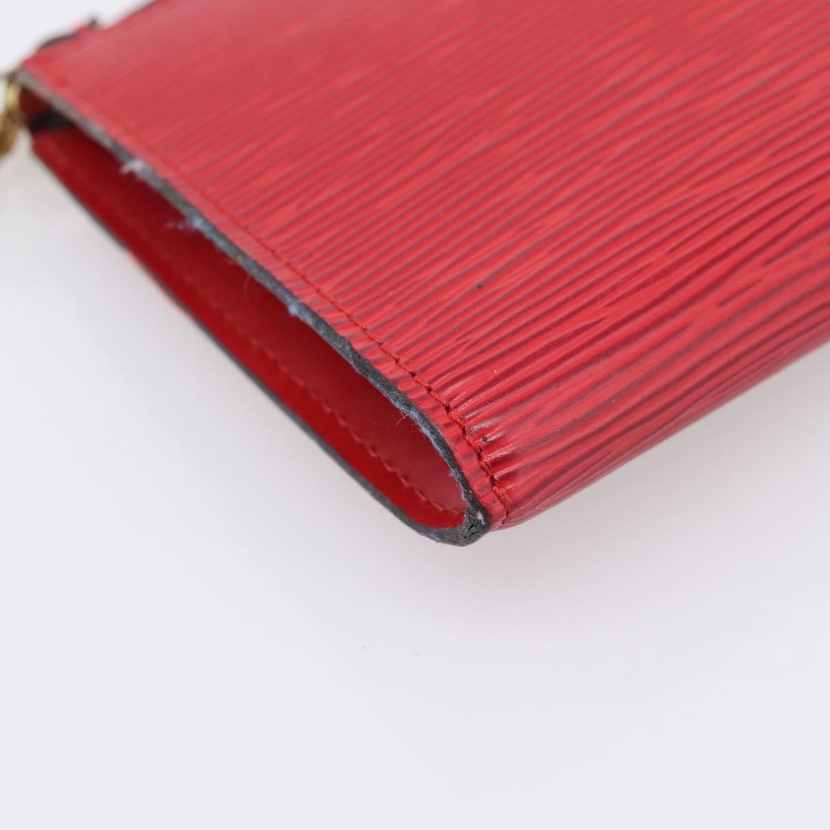 LOUIS VUITTON Epi Pochette Accessoires Accessory Pouch Red M52987 LV Auth 207264