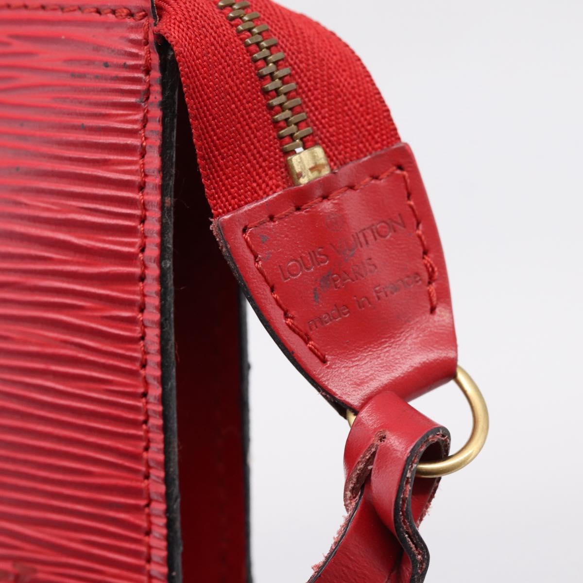 LOUIS VUITTON Epi Pochette Accessoires Accessory Pouch Red M52987 LV Auth 207264