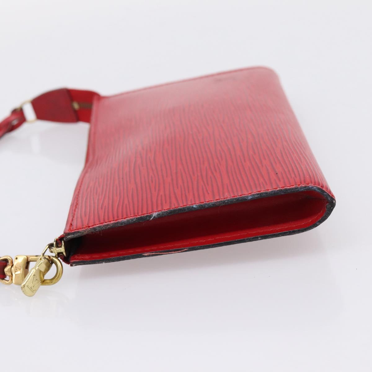 LOUIS VUITTON Epi Pochette Accessoires Accessory Pouch Red M52987 LV Auth 207264