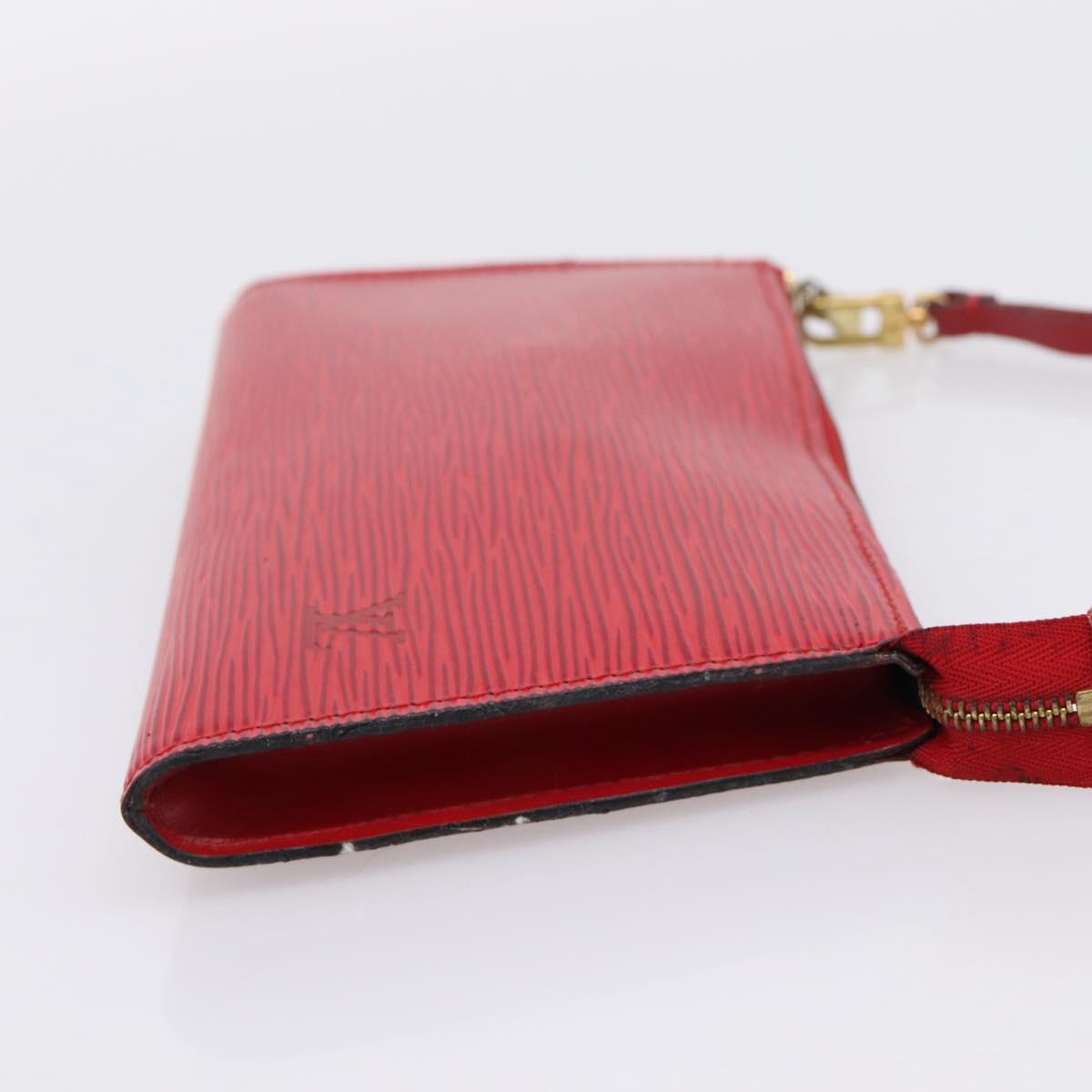 LOUIS VUITTON Epi Pochette Accessoires Accessory Pouch Red M52987 LV Auth 207264