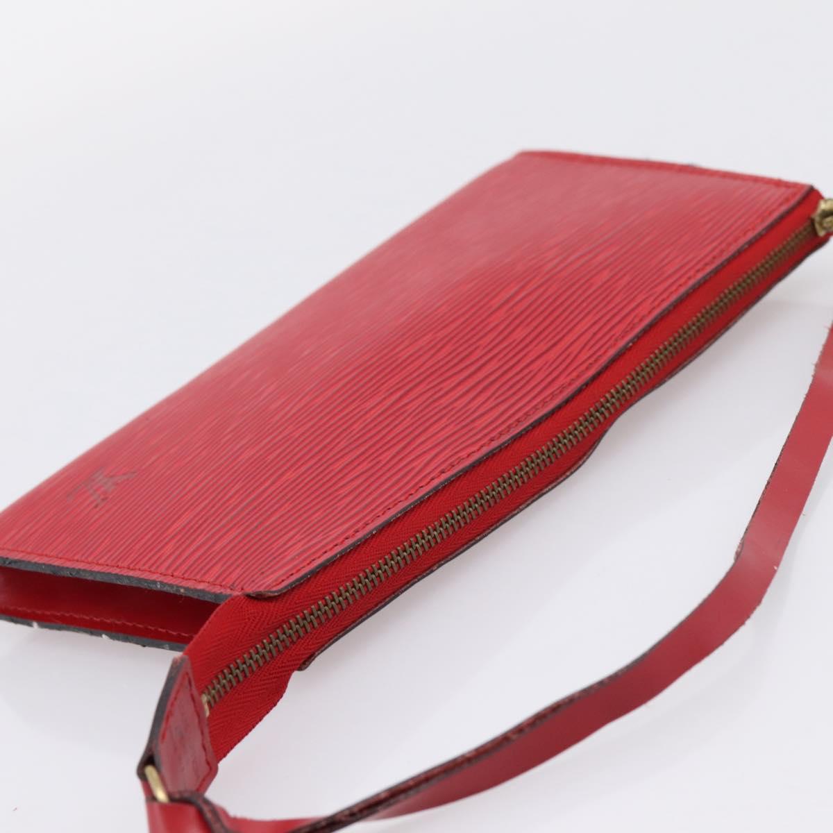 LOUIS VUITTON Epi Pochette Accessoires Accessory Pouch Red M52987 LV Auth 207264