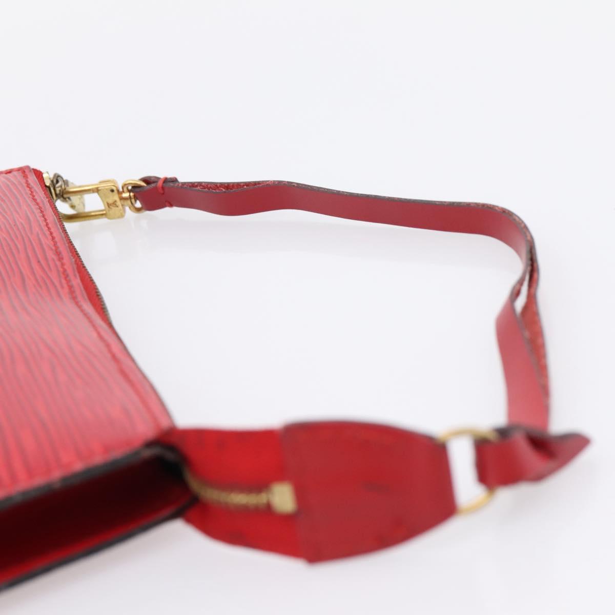 LOUIS VUITTON Epi Pochette Accessoires Accessory Pouch Red M52987 LV Auth 207264