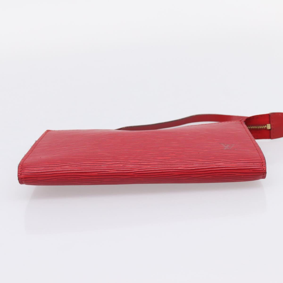 LOUIS VUITTON Epi Pochette Accessoires Accessory Pouch Red M52987 LV Auth 207264