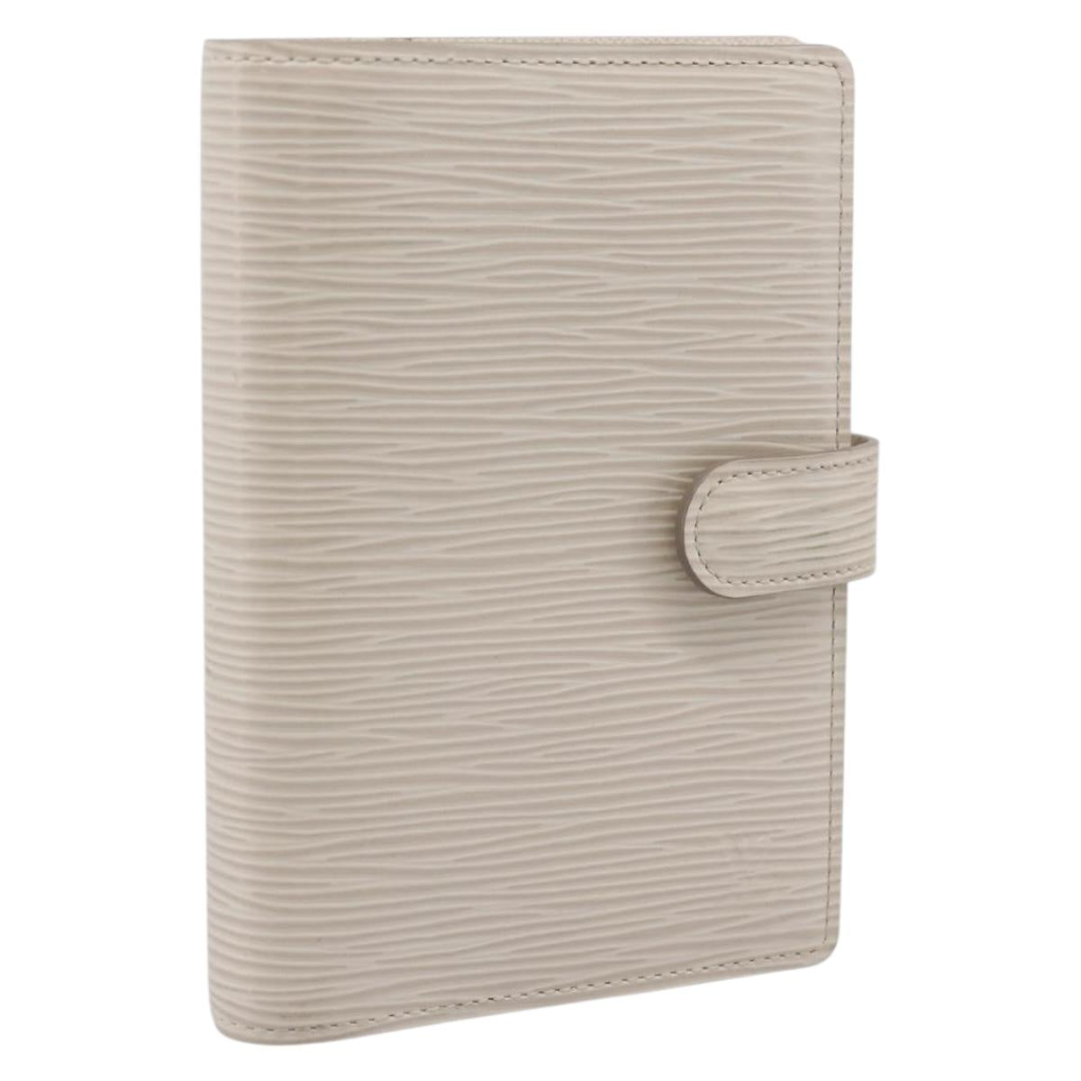 LOUIS VUITTON Epi Agenda PM Day Planner Cover White R2005J LV Auth 207266A