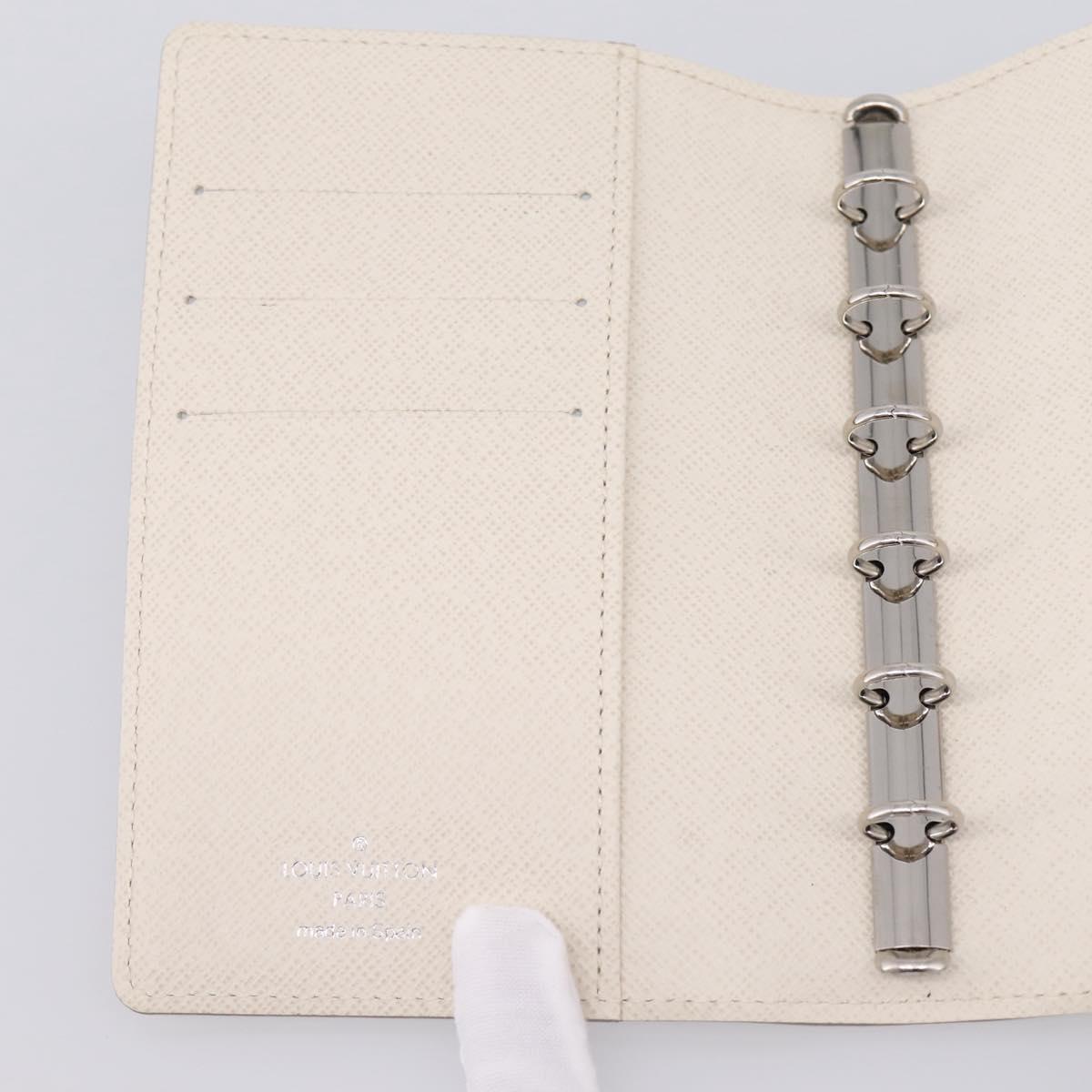 LOUIS VUITTON Epi Agenda PM Day Planner Cover White R2005J LV Auth 207266A
