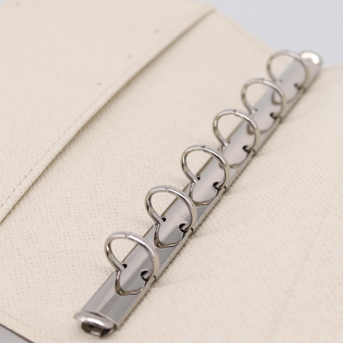 LOUIS VUITTON Epi Agenda PM Day Planner Cover White R2005J LV Auth 207266A