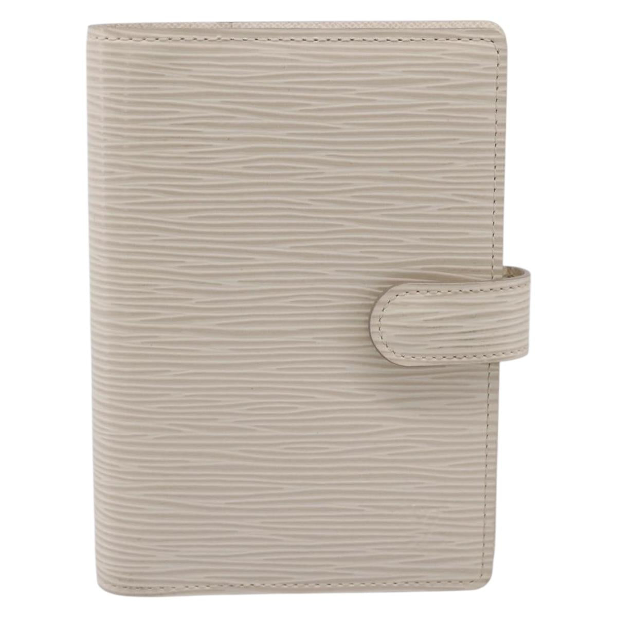 LOUIS VUITTON Epi Agenda PM Day Planner Cover White R2005J LV Auth 207266A