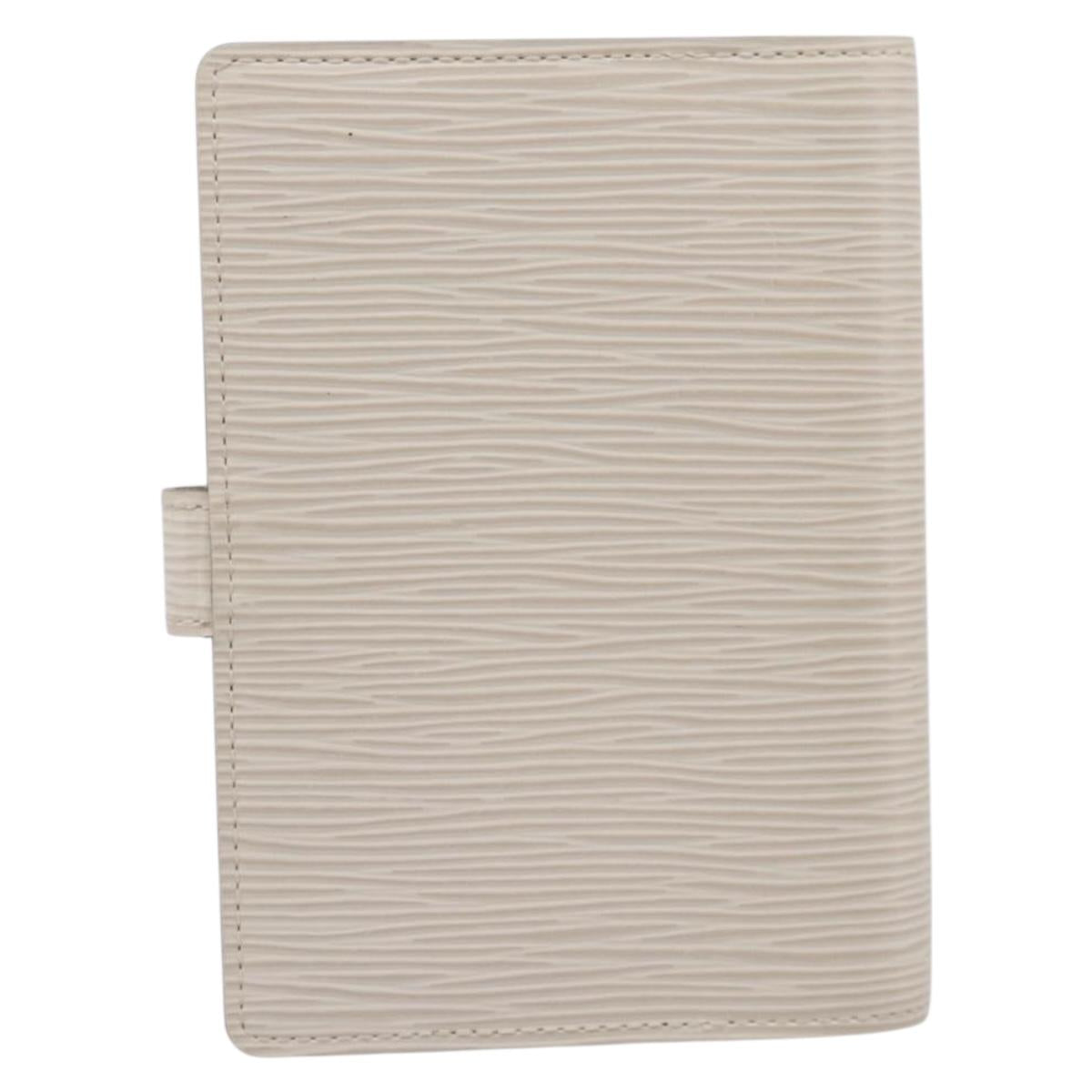 LOUIS VUITTON Epi Agenda PM Day Planner Cover White R2005J LV Auth 207266A