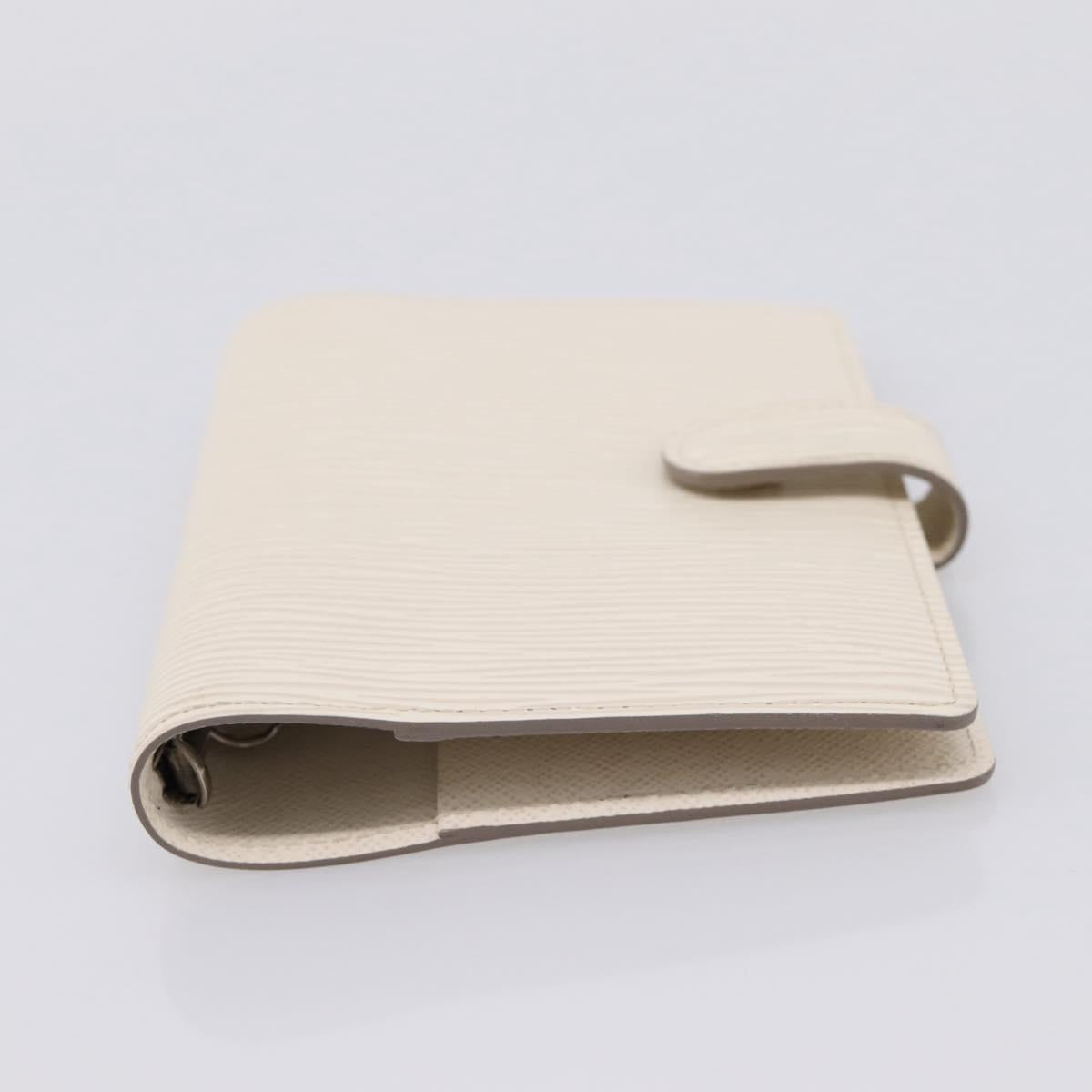 LOUIS VUITTON Epi Agenda PM Day Planner Cover White R2005J LV Auth 207266A