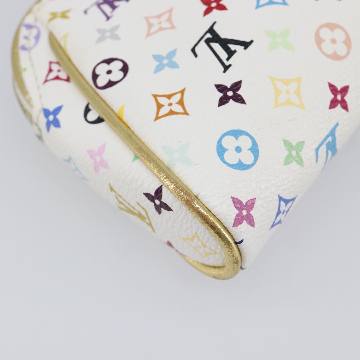 LOUIS VUITTON Monogram Multicolor Kate Clutch Bag White M55212 LV Auth 207267V