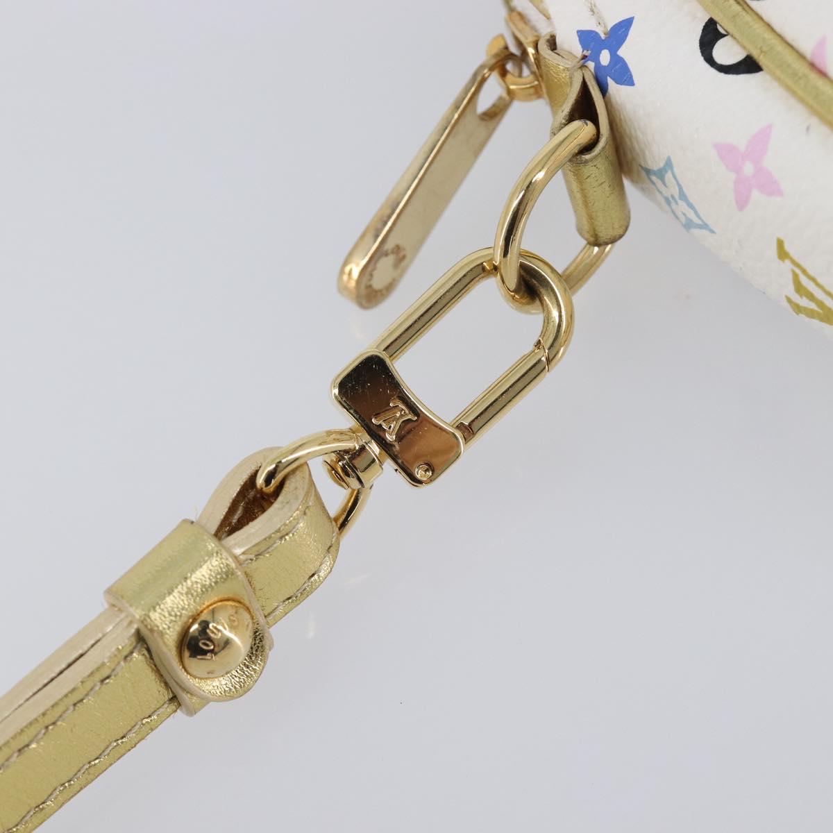 LOUIS VUITTON Monogram Multicolor Kate Clutch Bag White M55212 LV Auth 207267V