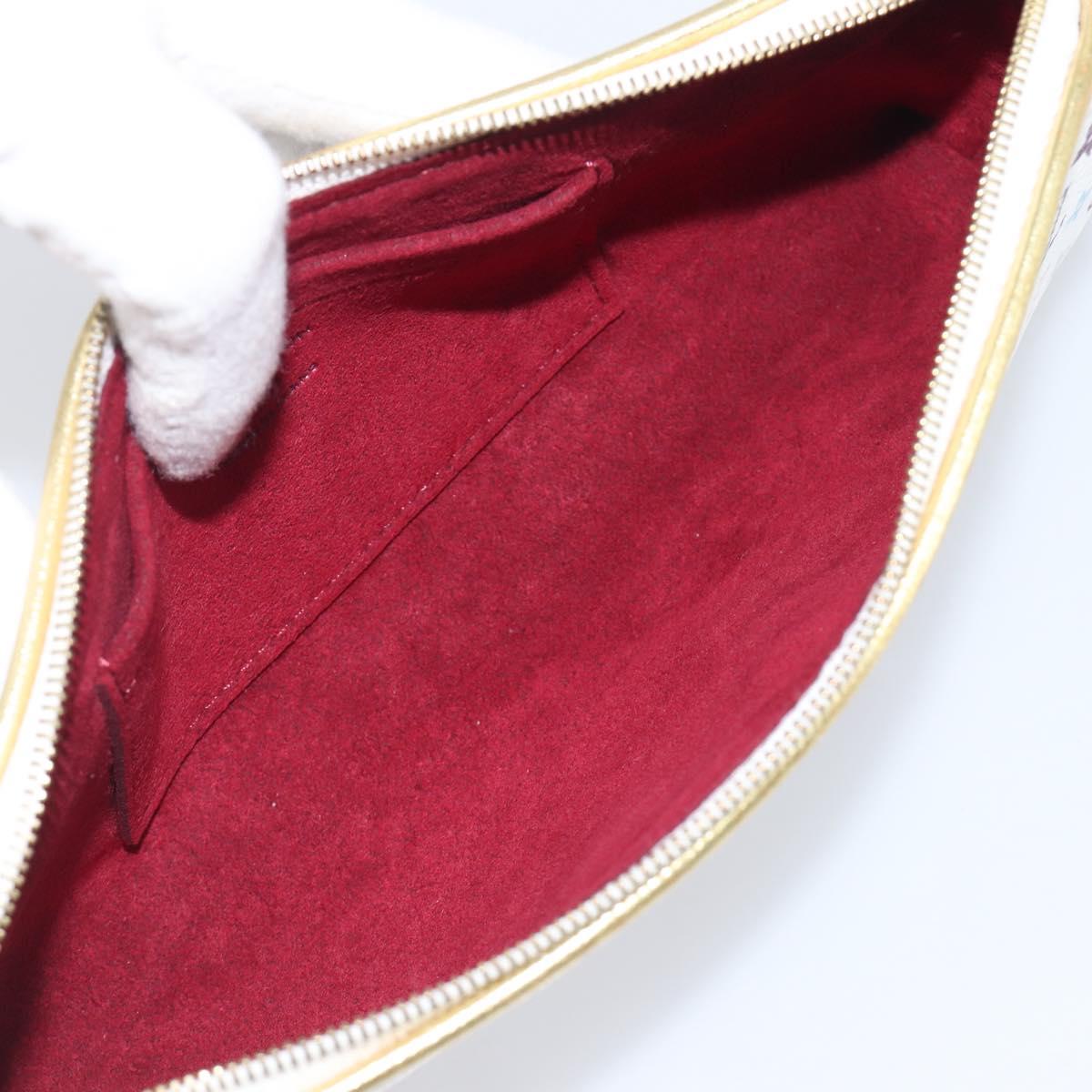 LOUIS VUITTON Monogram Multicolor Kate Clutch Bag White M55212 LV Auth 207267V