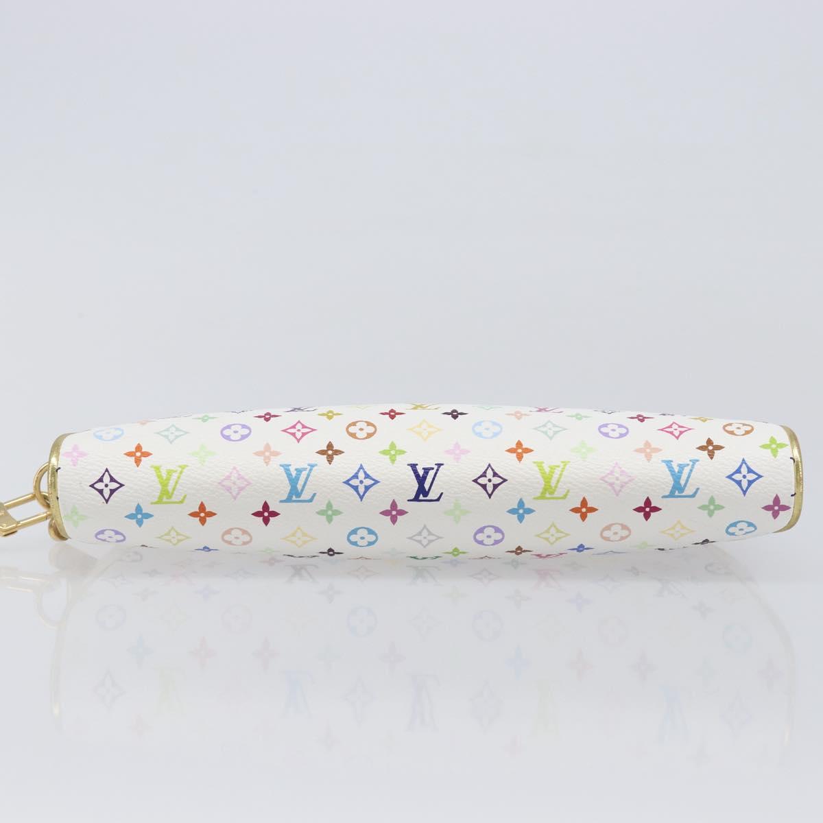 LOUIS VUITTON Monogram Multicolor Kate Clutch Bag White M55212 LV Auth 207267V