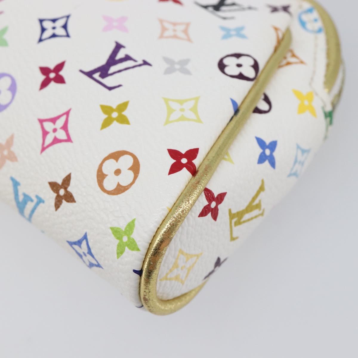 LOUIS VUITTON Monogram Multicolor Kate Clutch Bag White M55212 LV Auth 207267V