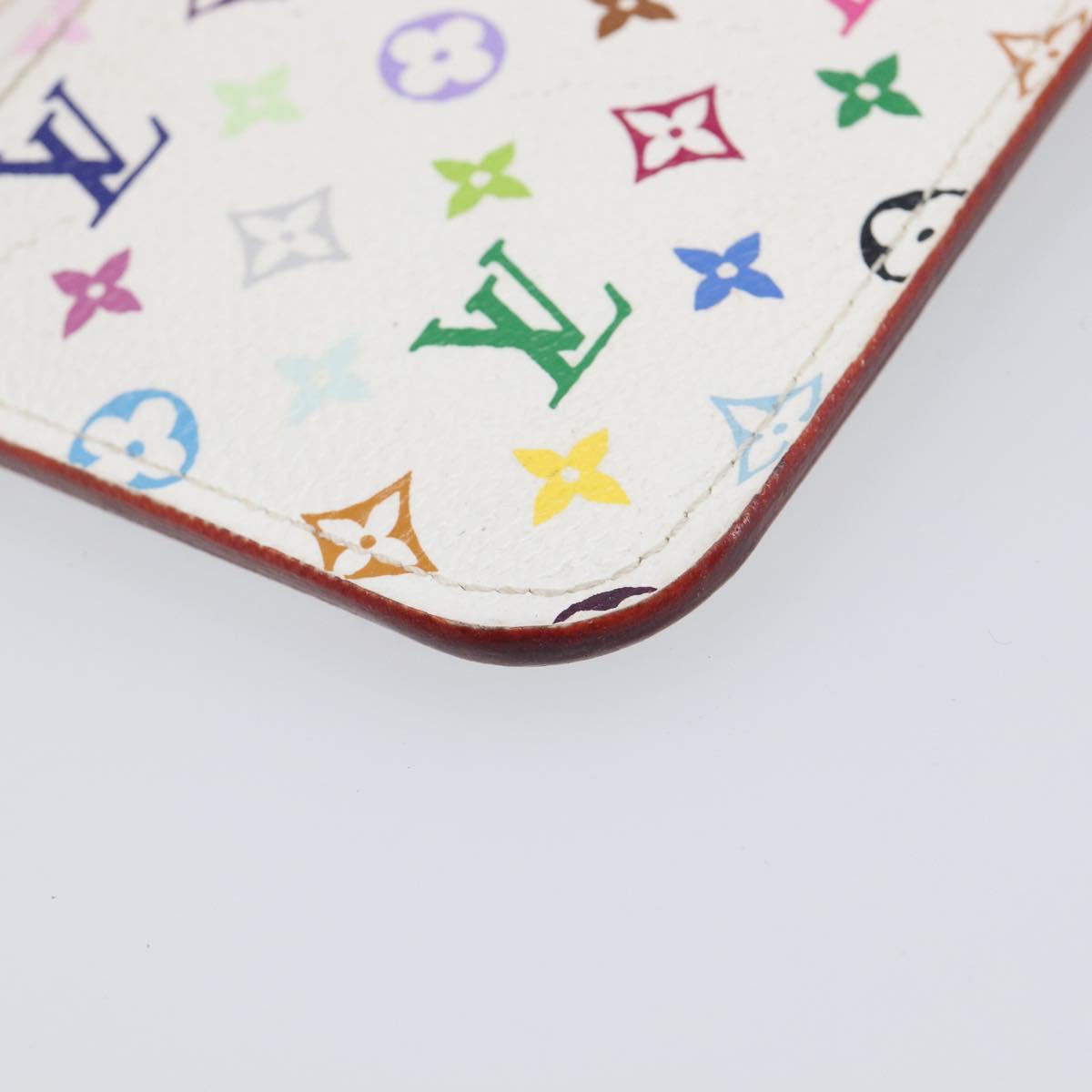 LOUIS VUITTON Monogram Multicolor Pochette Cles NM White M93734 LV Auth 207269