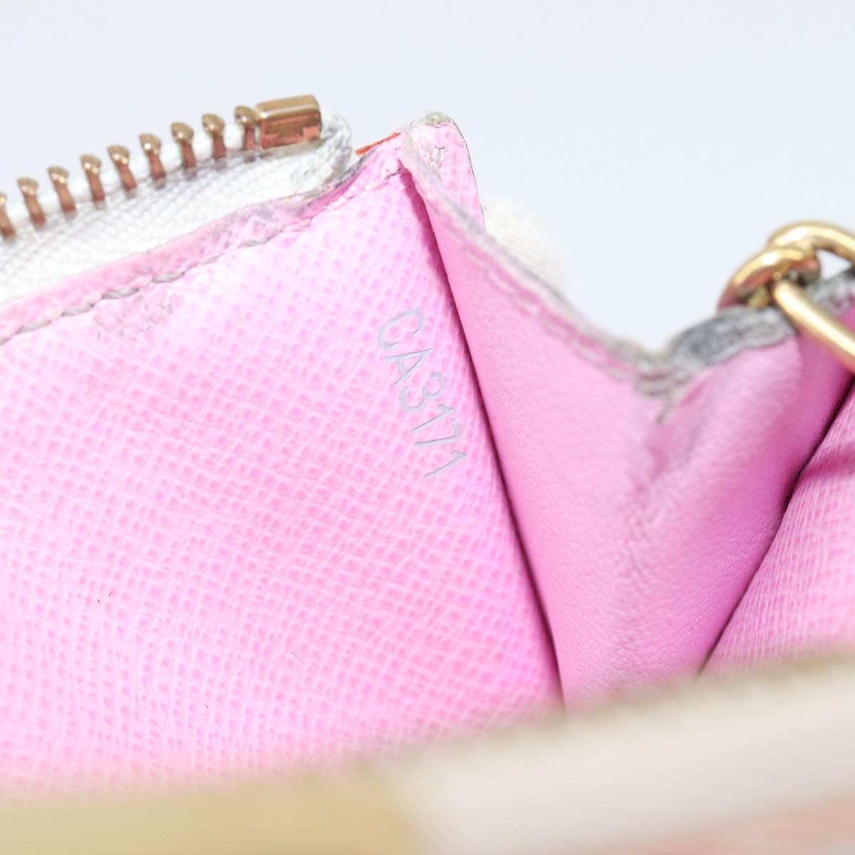 LOUIS VUITTON Monogram Multicolor Pochette Cles NM White M93734 LV Auth 207269