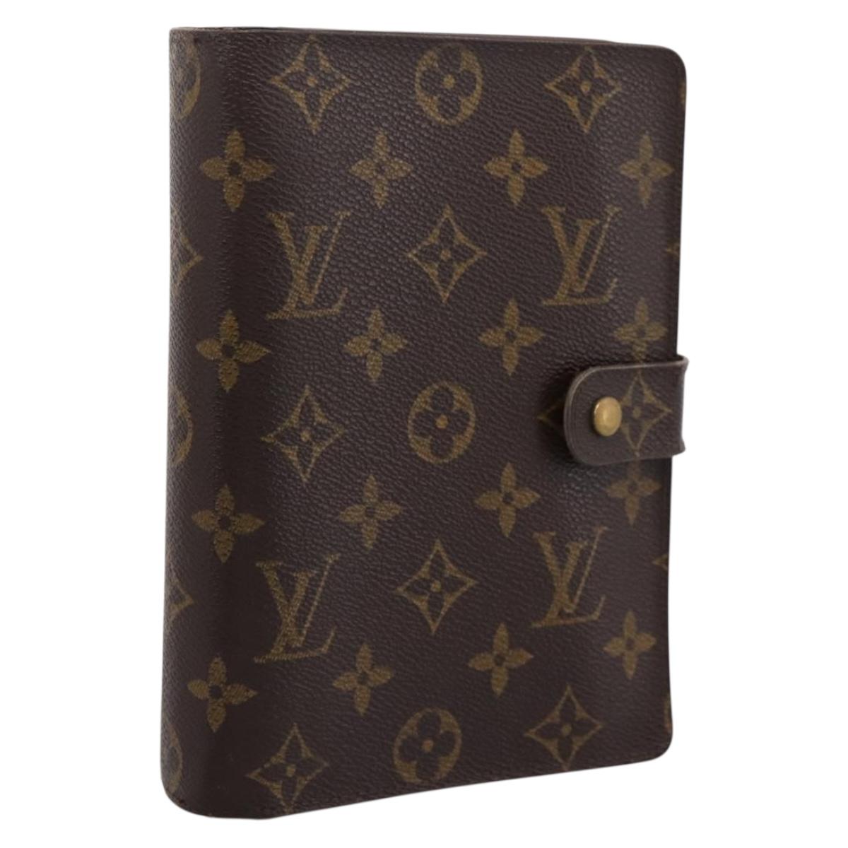 LOUIS VUITTON Monogram Agenda MM Day Planner Cover R20105 LV Auth 207278
