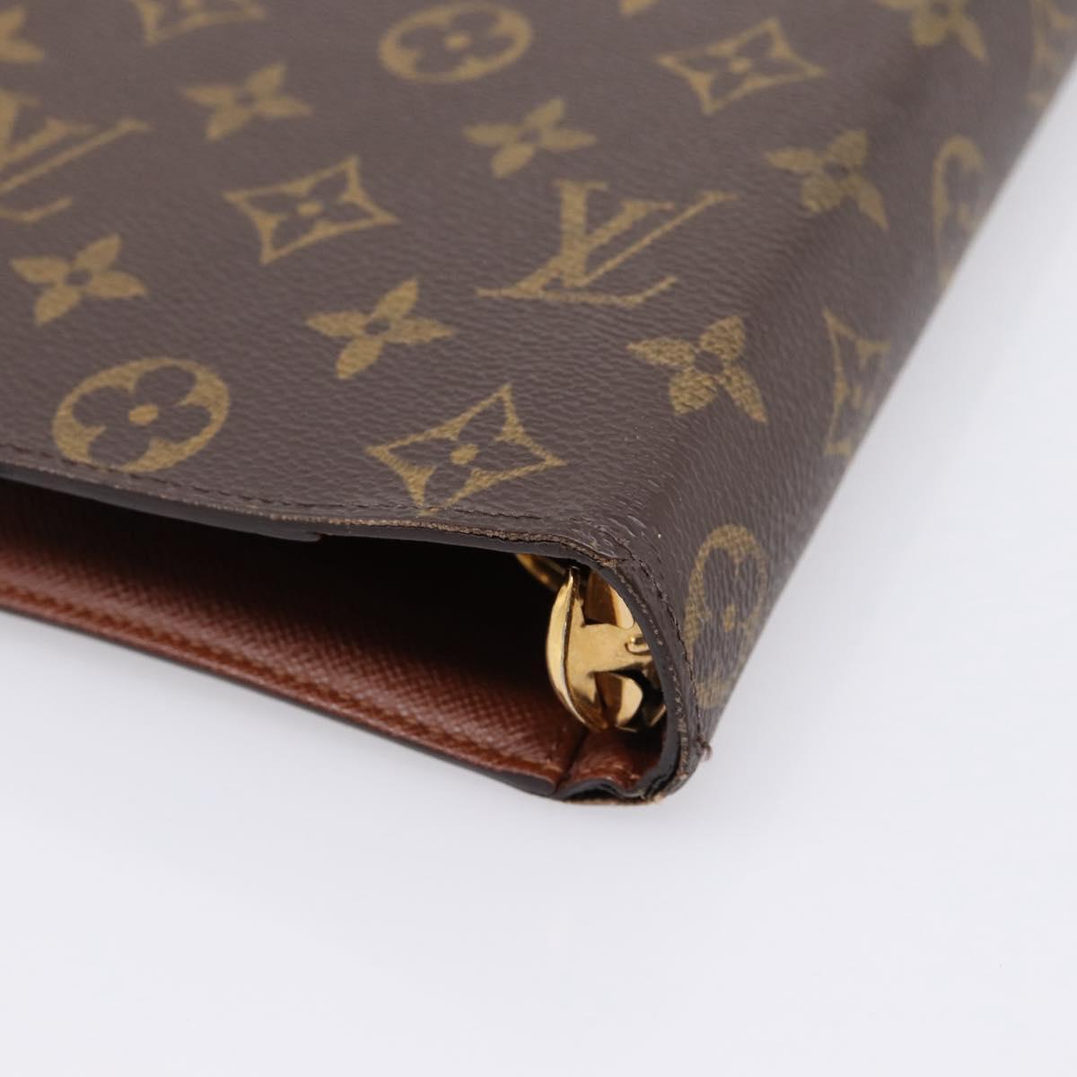 LOUIS VUITTON Monogram Agenda MM Day Planner Cover R20105 LV Auth 207278