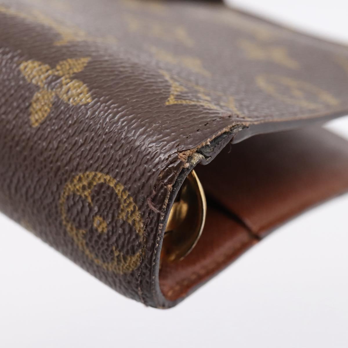 LOUIS VUITTON Monogram Agenda MM Day Planner Cover R20105 LV Auth 207278
