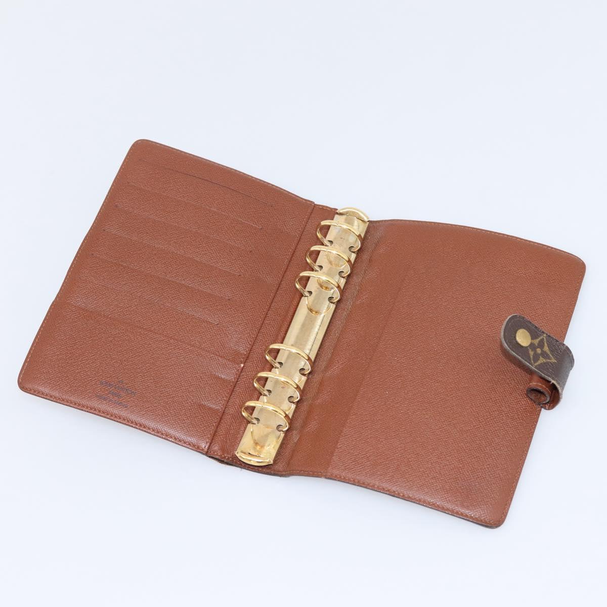 LOUIS VUITTON Monogram Agenda MM Day Planner Cover R20105 LV Auth 207278