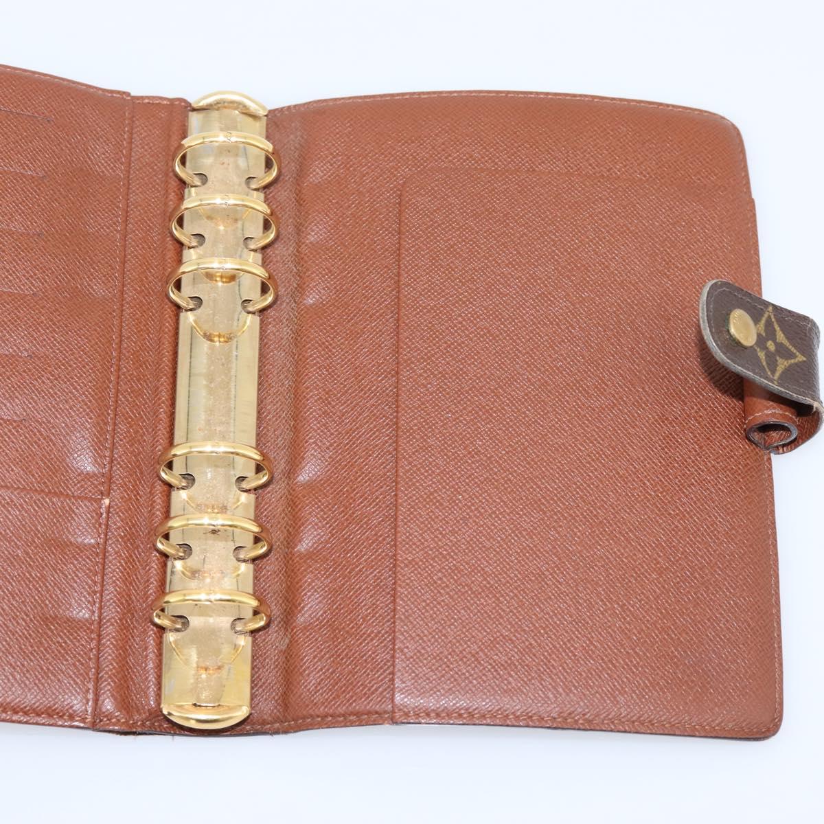 LOUIS VUITTON Monogram Agenda MM Day Planner Cover R20105 LV Auth 207278