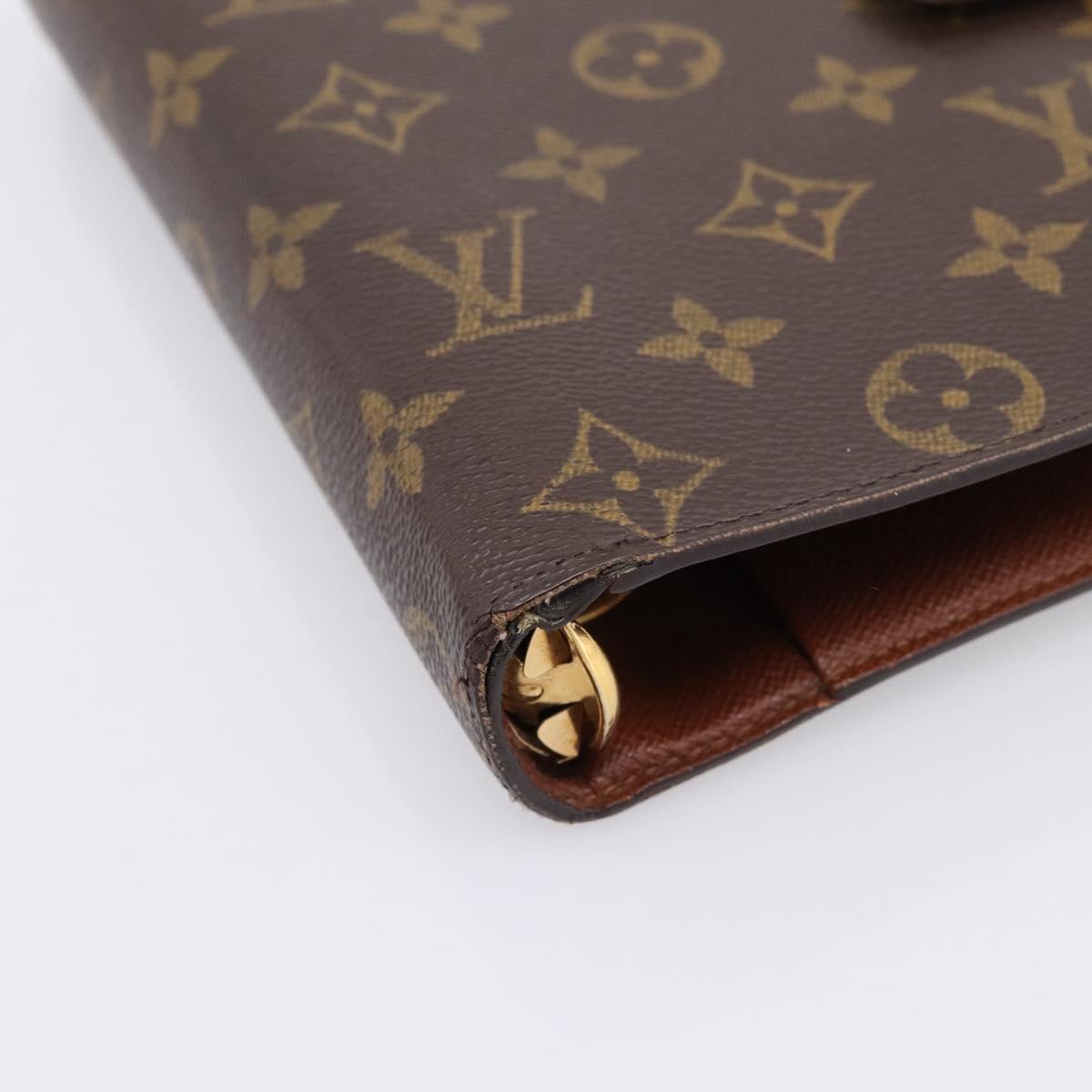 LOUIS VUITTON Monogram Agenda MM Day Planner Cover R20105 LV Auth 207278