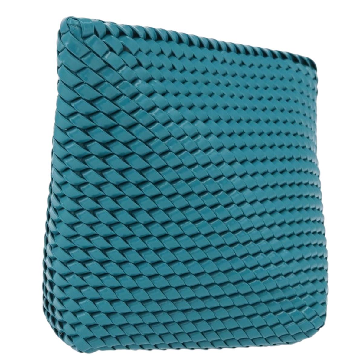 Bottega Veneta INTRECCIATO Clutch Bag Leather Emerald Green Auth 207290M
