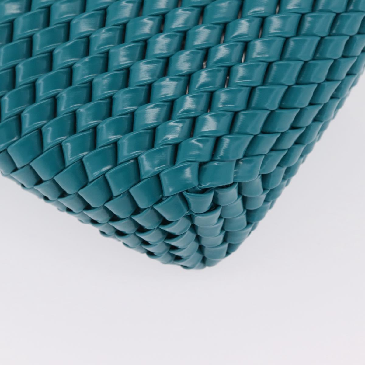 Bottega Veneta INTRECCIATO Clutch Bag Leather Emerald Green Auth 207290M