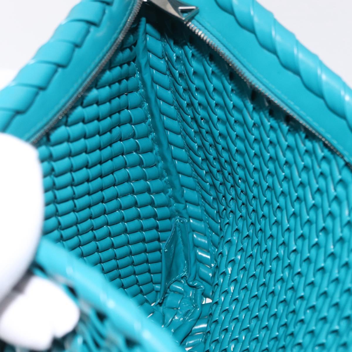 Bottega Veneta INTRECCIATO Clutch Bag Leather Emerald Green Auth 207290M