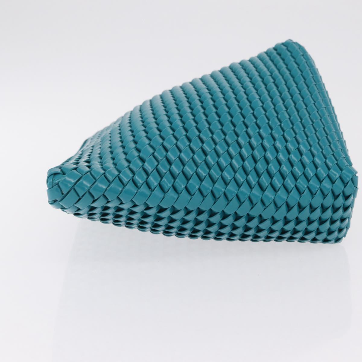 Bottega Veneta INTRECCIATO Clutch Bag Leather Emerald Green Auth 207290M